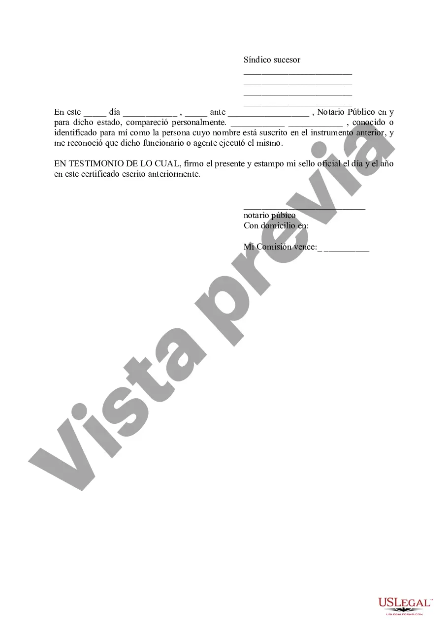 Preview Declaración jurada de aviso de aplazamiento y venta de ejecución hipotecaria reprogramada