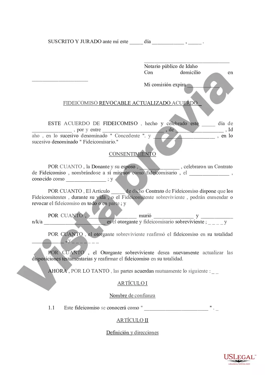 Preview Declaración jurada RE: Fideicomiso revocable