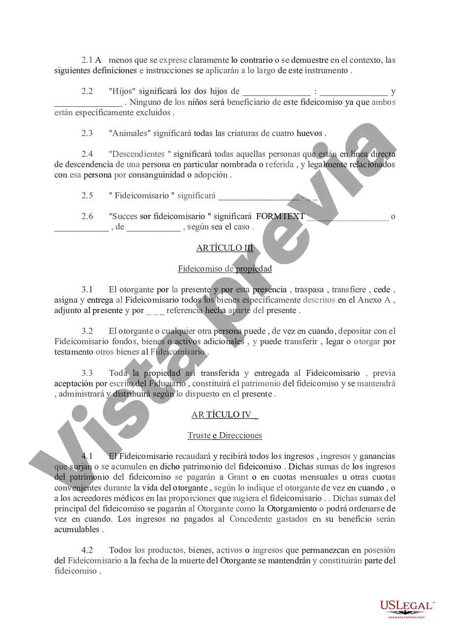 Preview Declaración jurada RE: Fideicomiso revocable