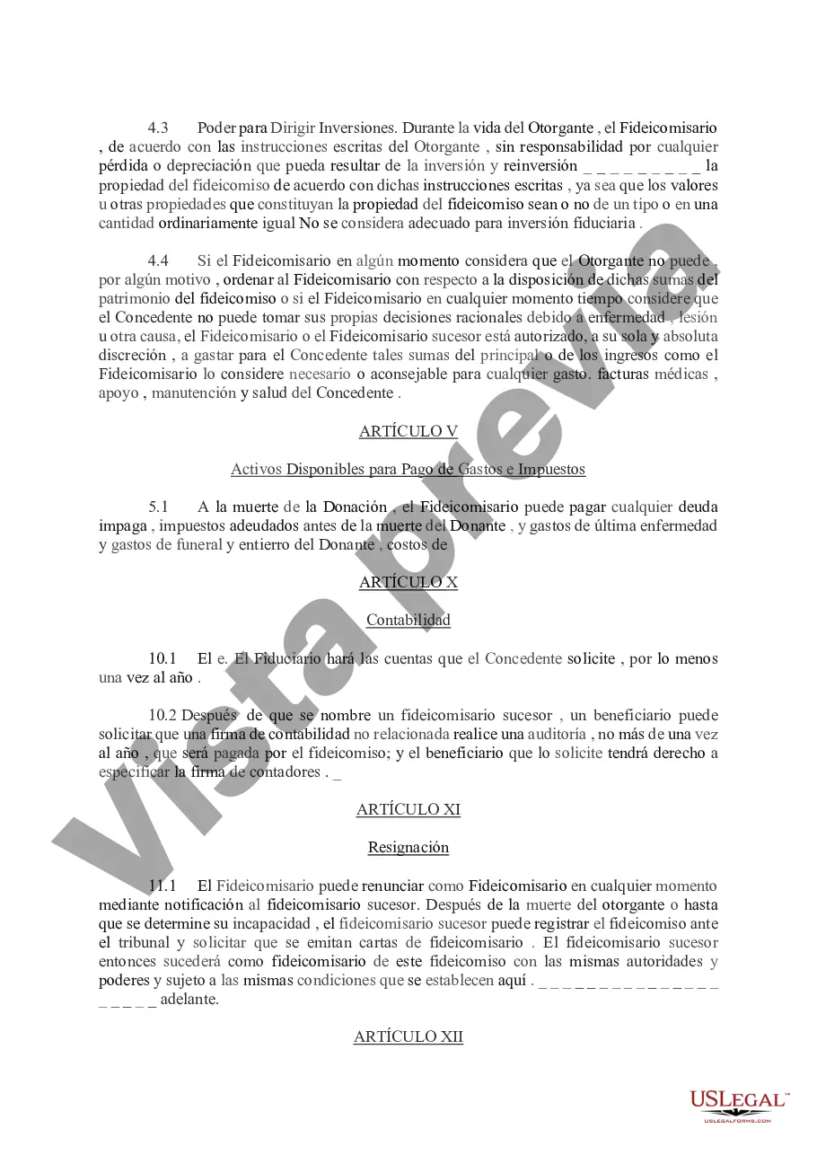 Preview Declaración jurada RE: Fideicomiso revocable