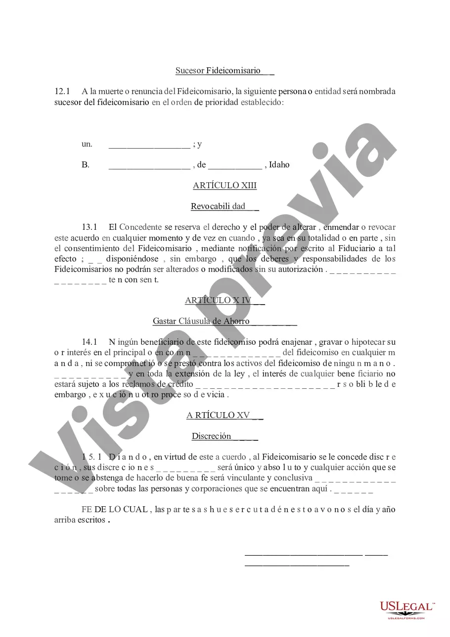 Preview Declaración jurada RE: Fideicomiso revocable
