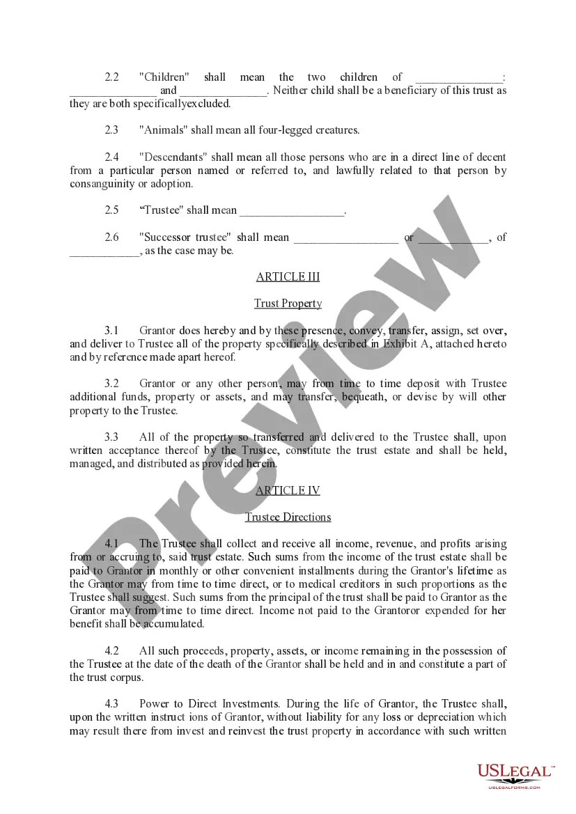 Preview Affidavit RE: Revocable Trust