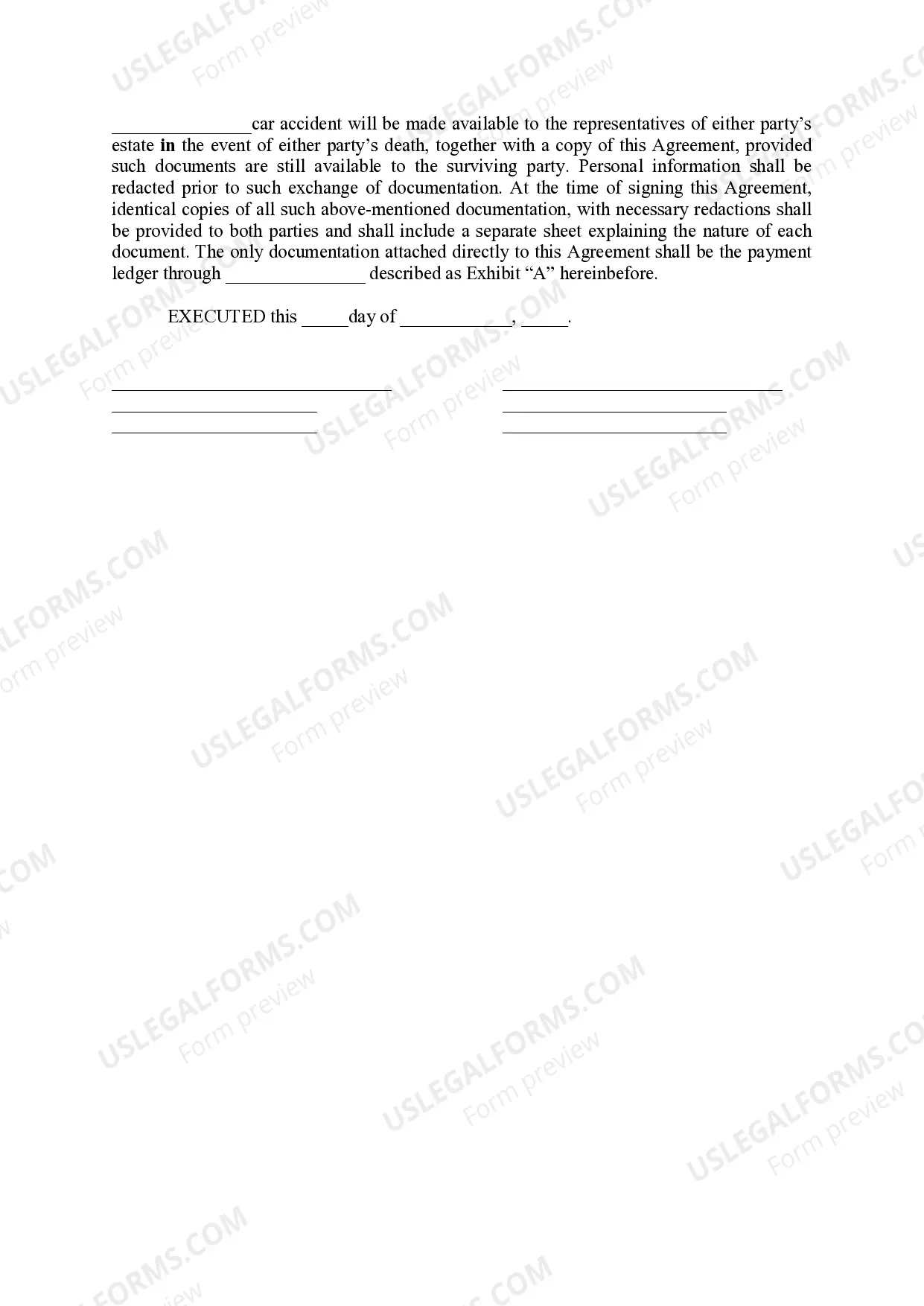 Preview Borrower and Co Signer's Agreement