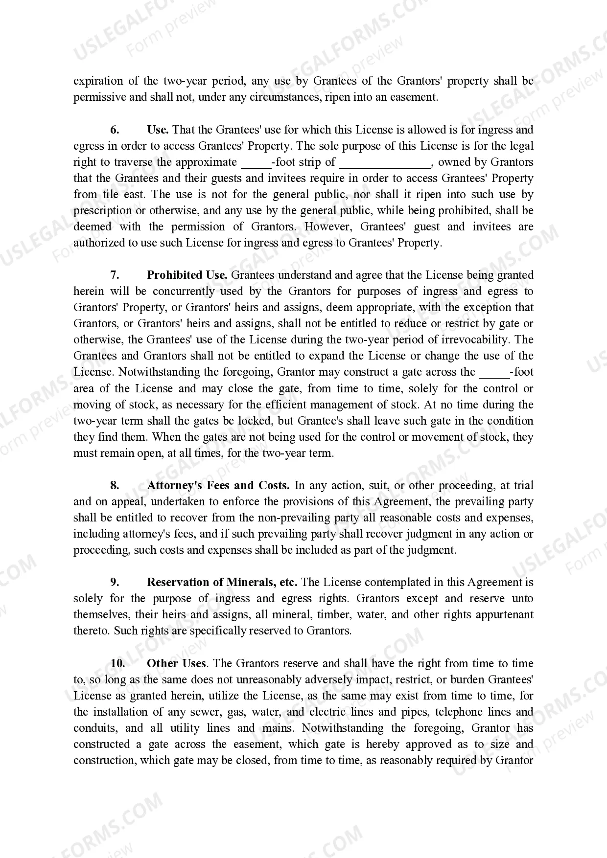 Preview Irrevocable License Agreement