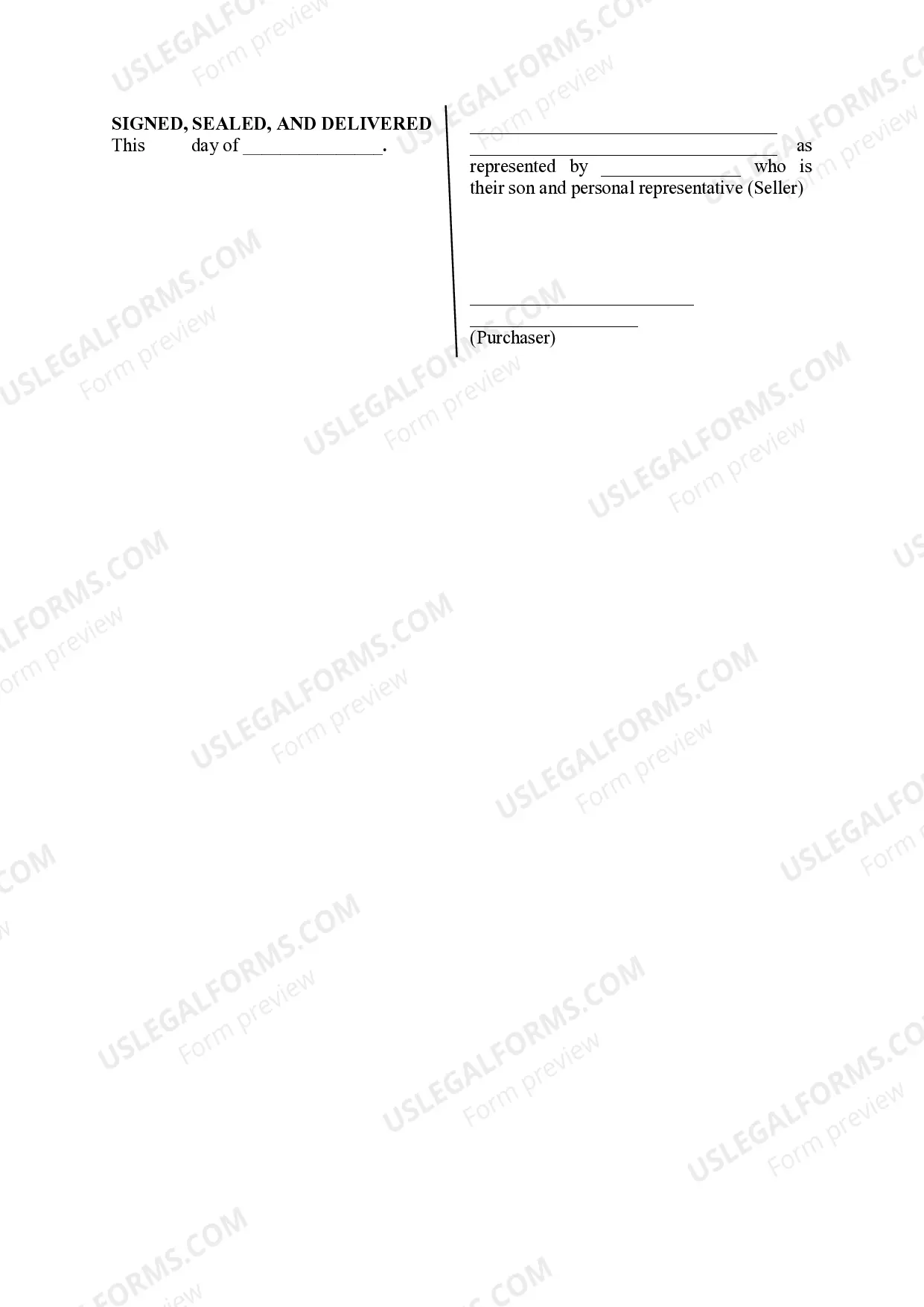 Preview Bill of Sale Personal Property