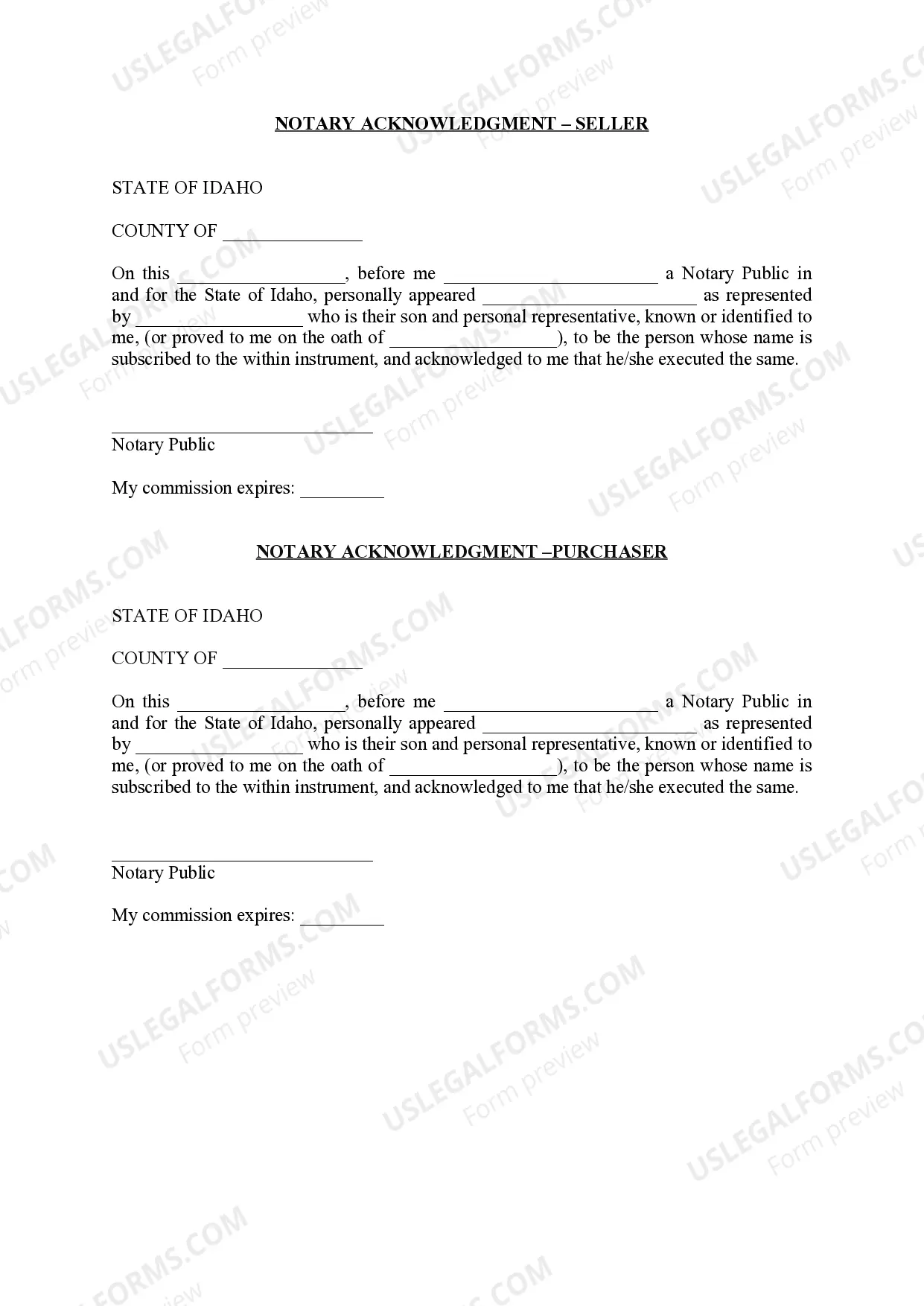 Preview Bill of Sale Personal Property