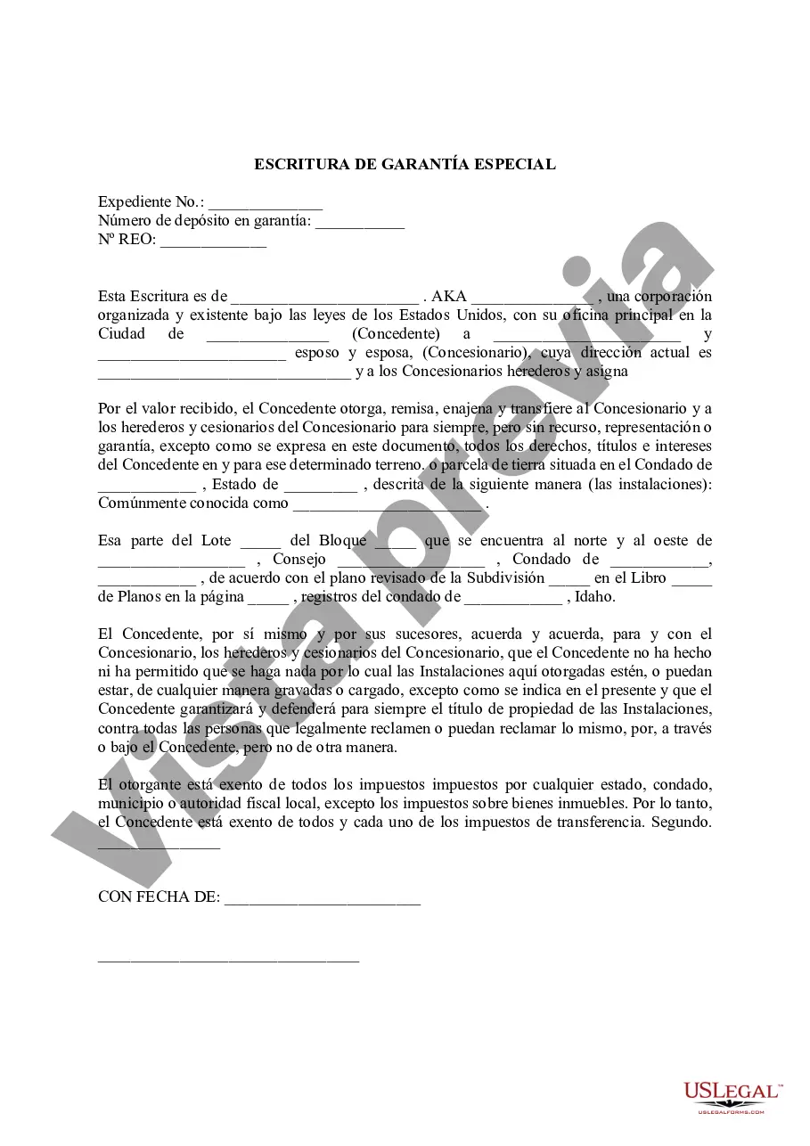 Preview Declaración de Homestead