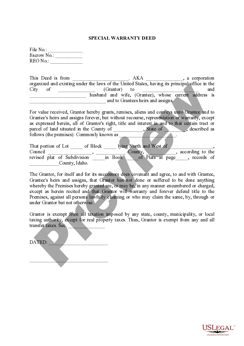 Preview Declaration of Homestead