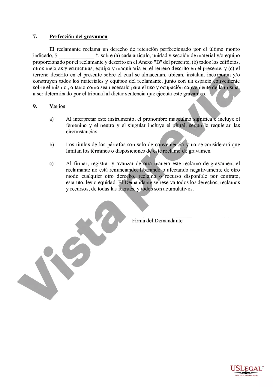 Preview Reclamación de embargo mecánico