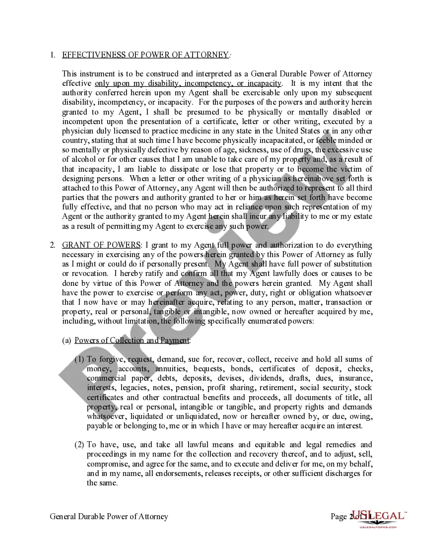 Get General Durable Power of Attorney for Property and Finances or Financial Effective upon Disability Preview General Durable Power of Attorney for Property and Finances or Financial Effective upon Disability