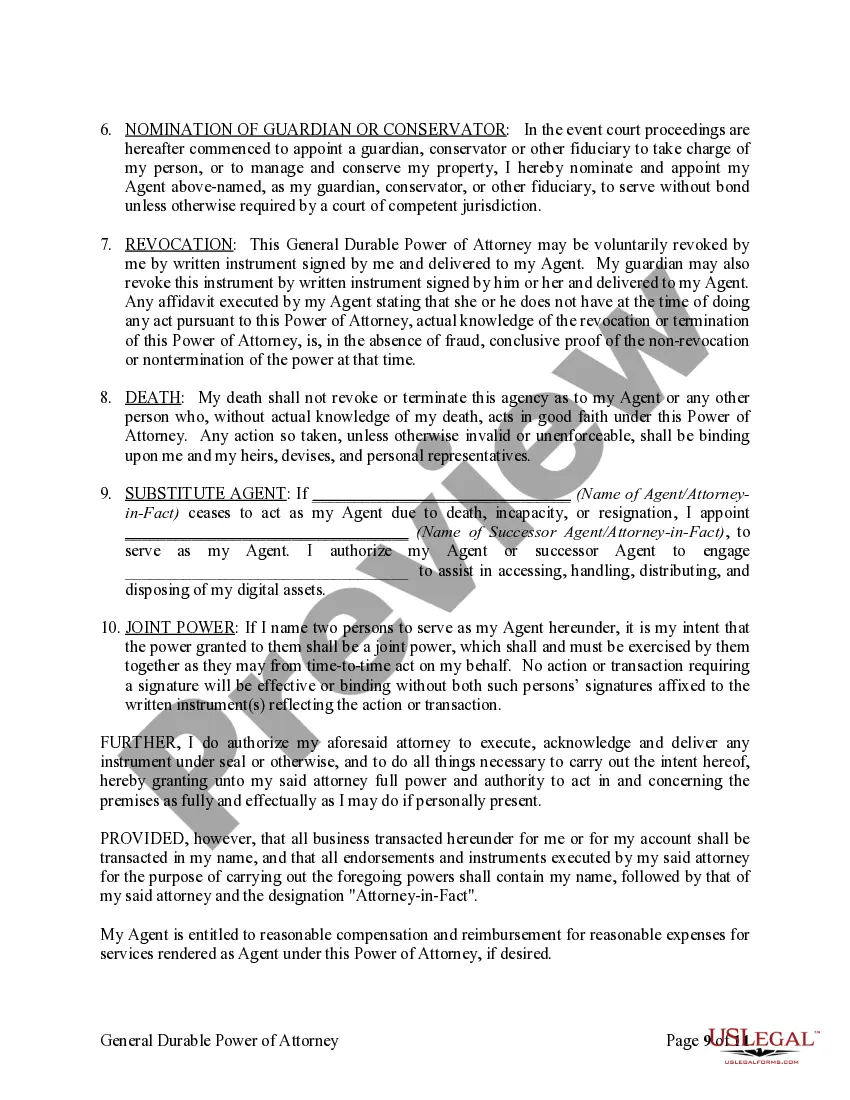 Get General Durable Power of Attorney for Property and Finances or Financial Effective upon Disability Preview General Durable Power of Attorney for Property and Finances or Financial Effective upon Disability