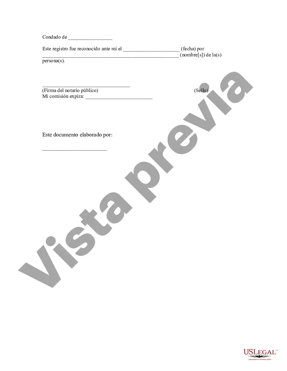 Preview Certificación del agente en cuanto a la validez del poder notarial y la autoridad del agente