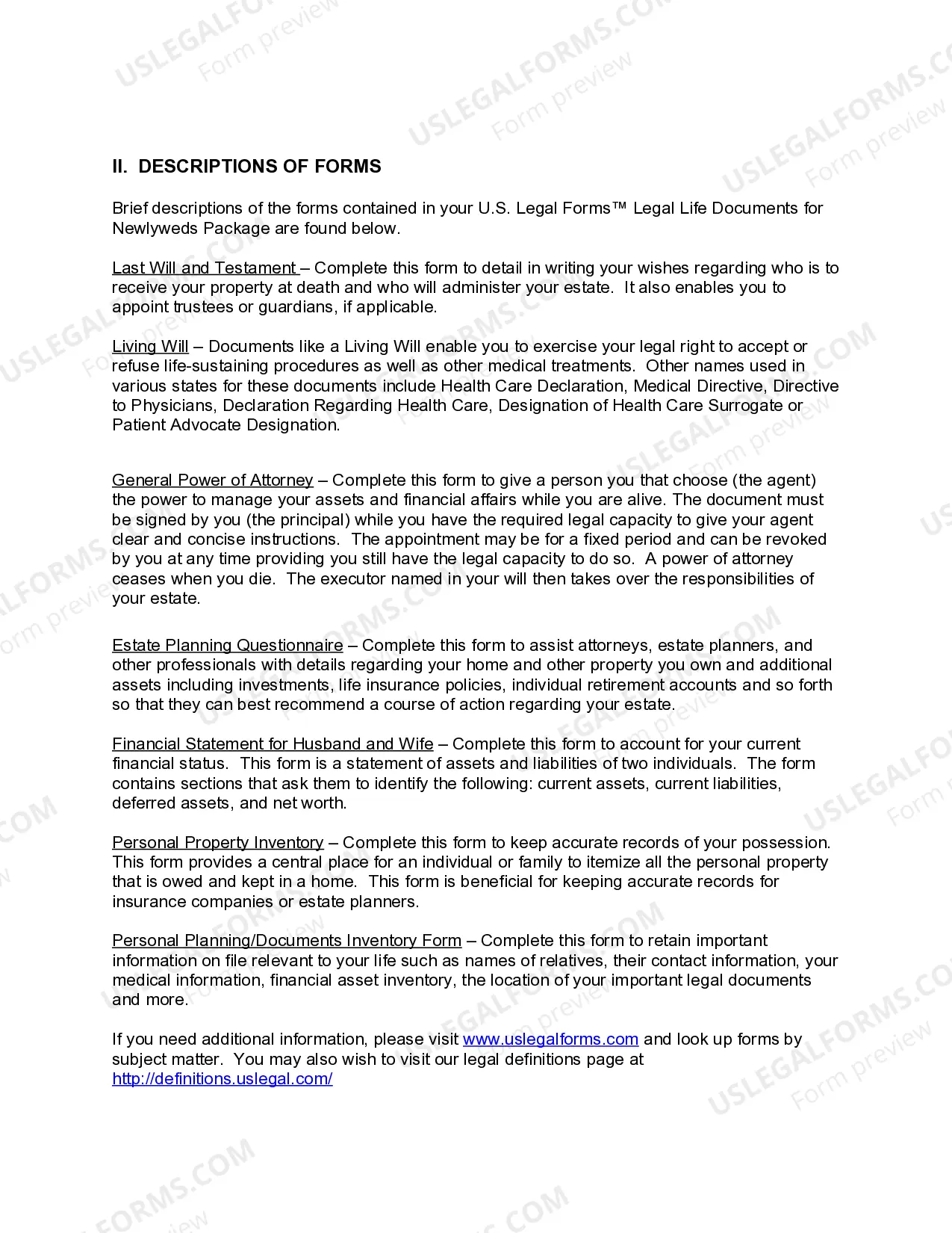 Preview Idaho Essential Legal Life Documents for Newlyweds