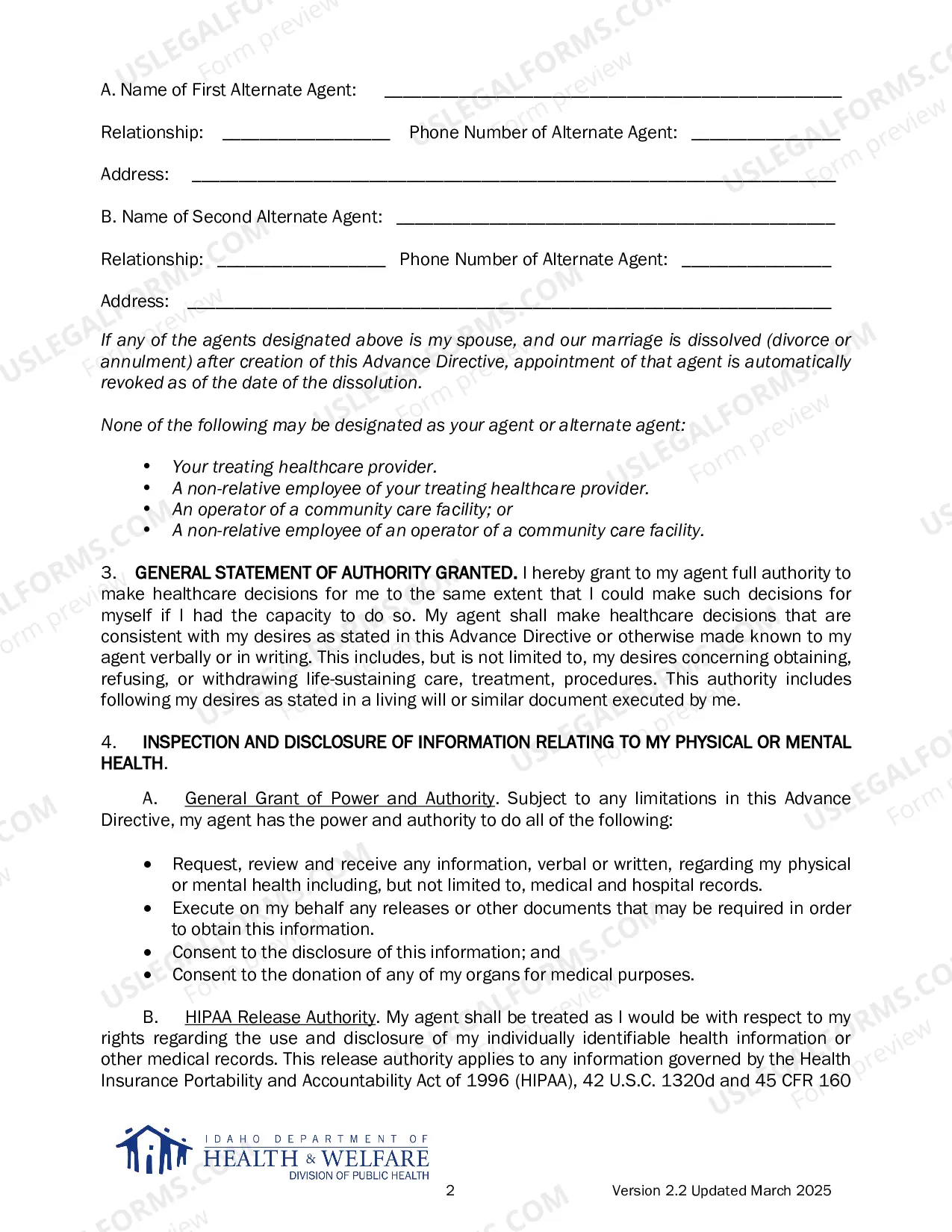 Preview Statutory Living Will and Durable Power of Attorney for Health Care
