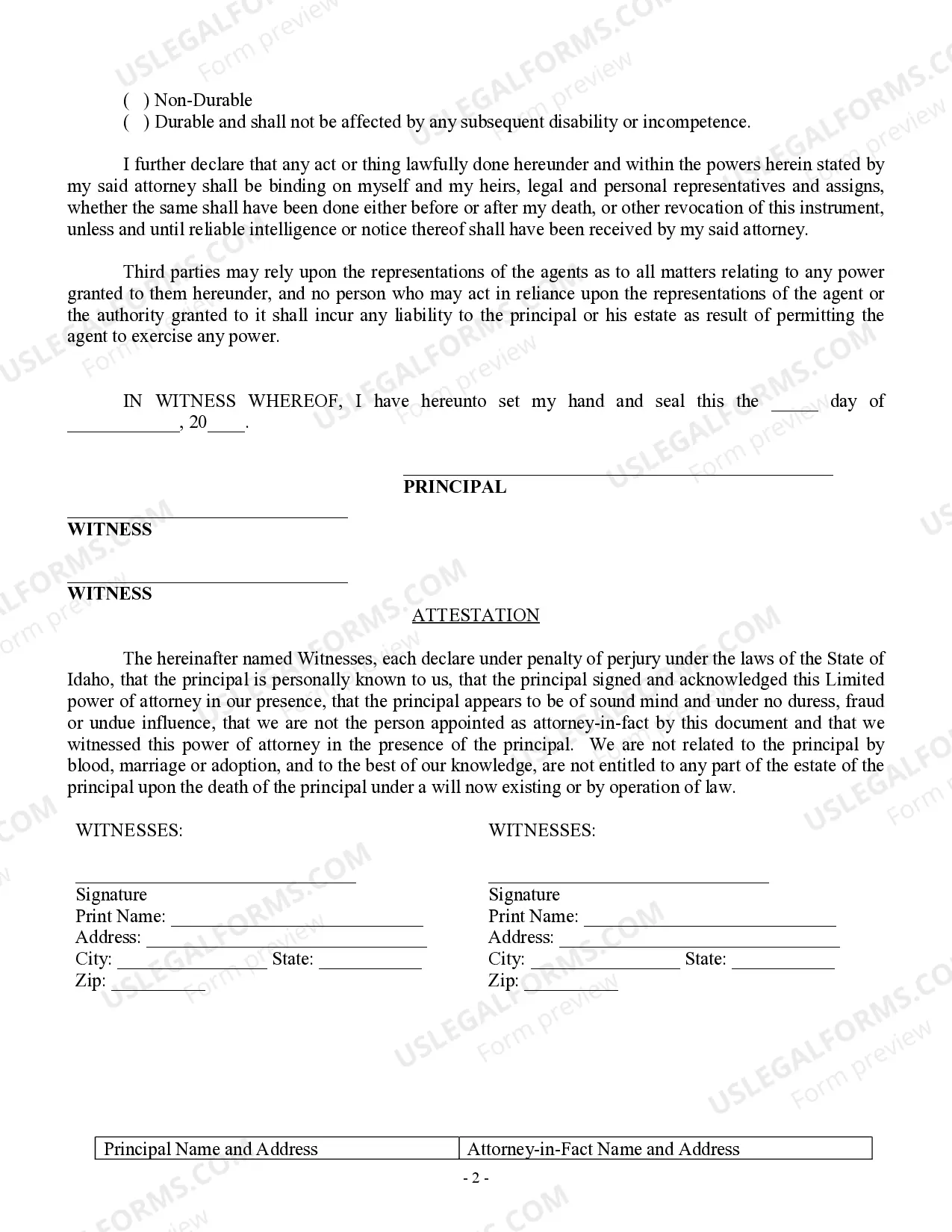 Preview Limited Power of Attorney for Stock Transactions and Corporate Powers