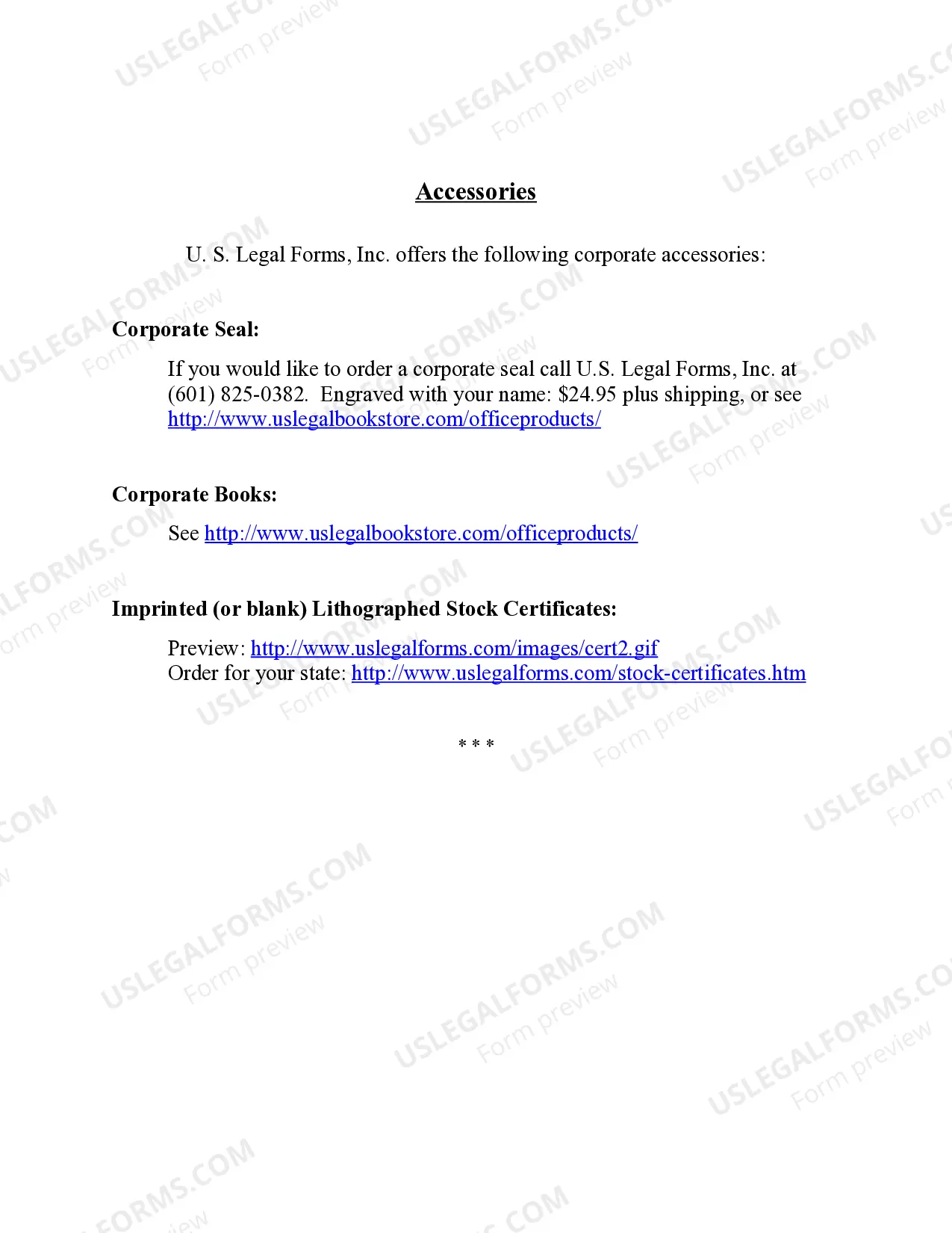 Preview Sample Corporate Records for an Idaho Professional Corporation