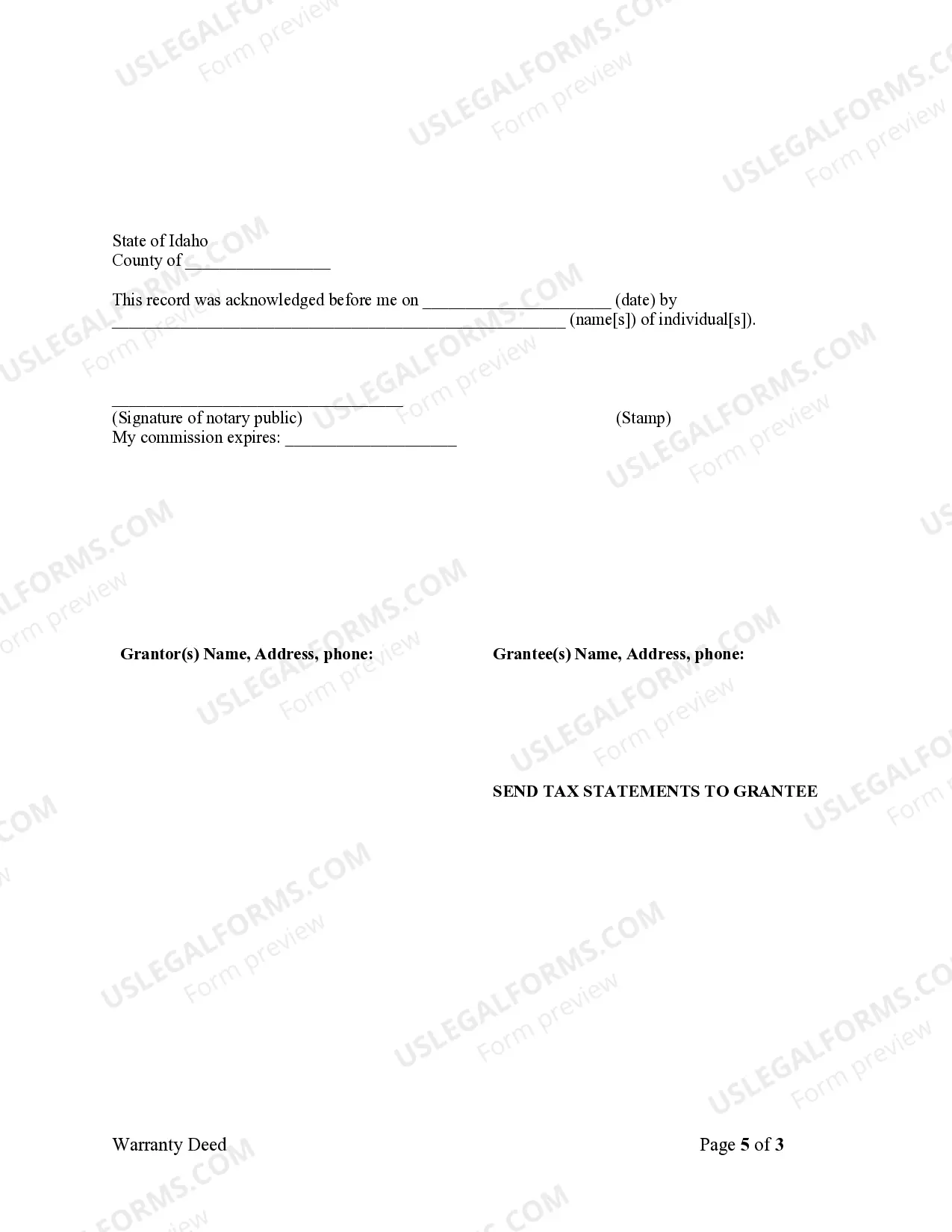 Preview Warranty Deed for Parents to Child with Reservation of Life Estate