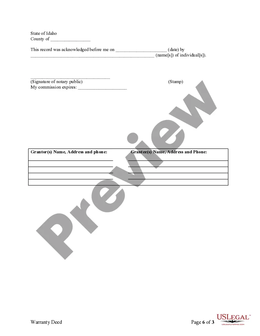 Preview Warranty Deed for Conversion of Community Property to Joint Tenancy