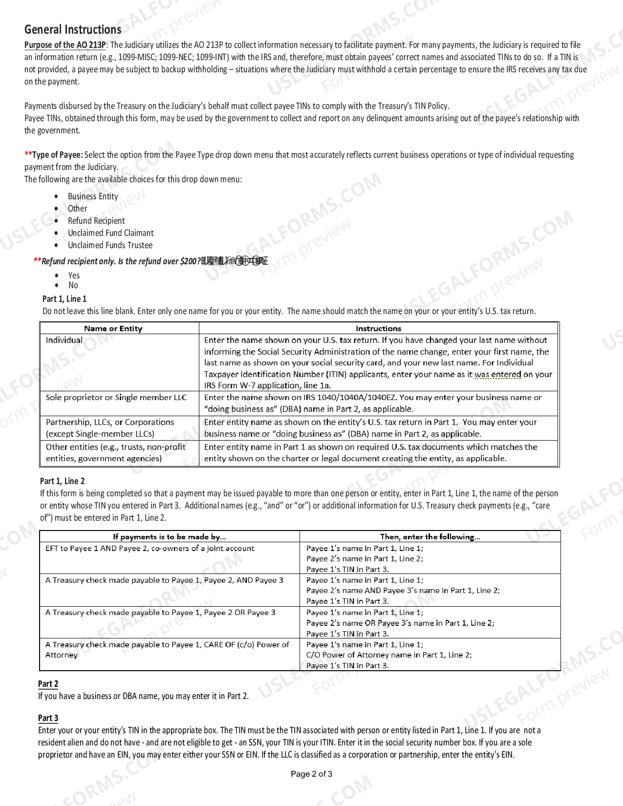 Preview AO-213 Form