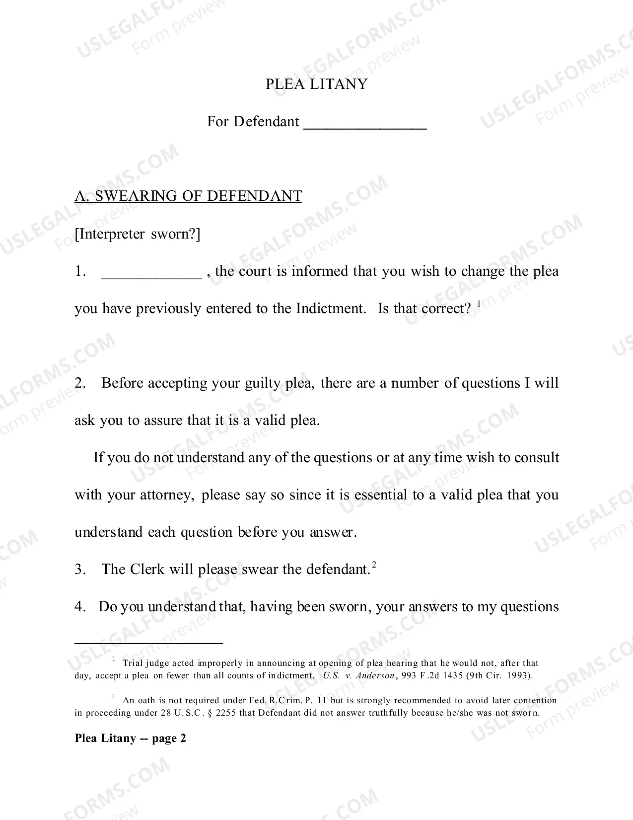 Preview Annotated Plea Litany (Judge Winmill)