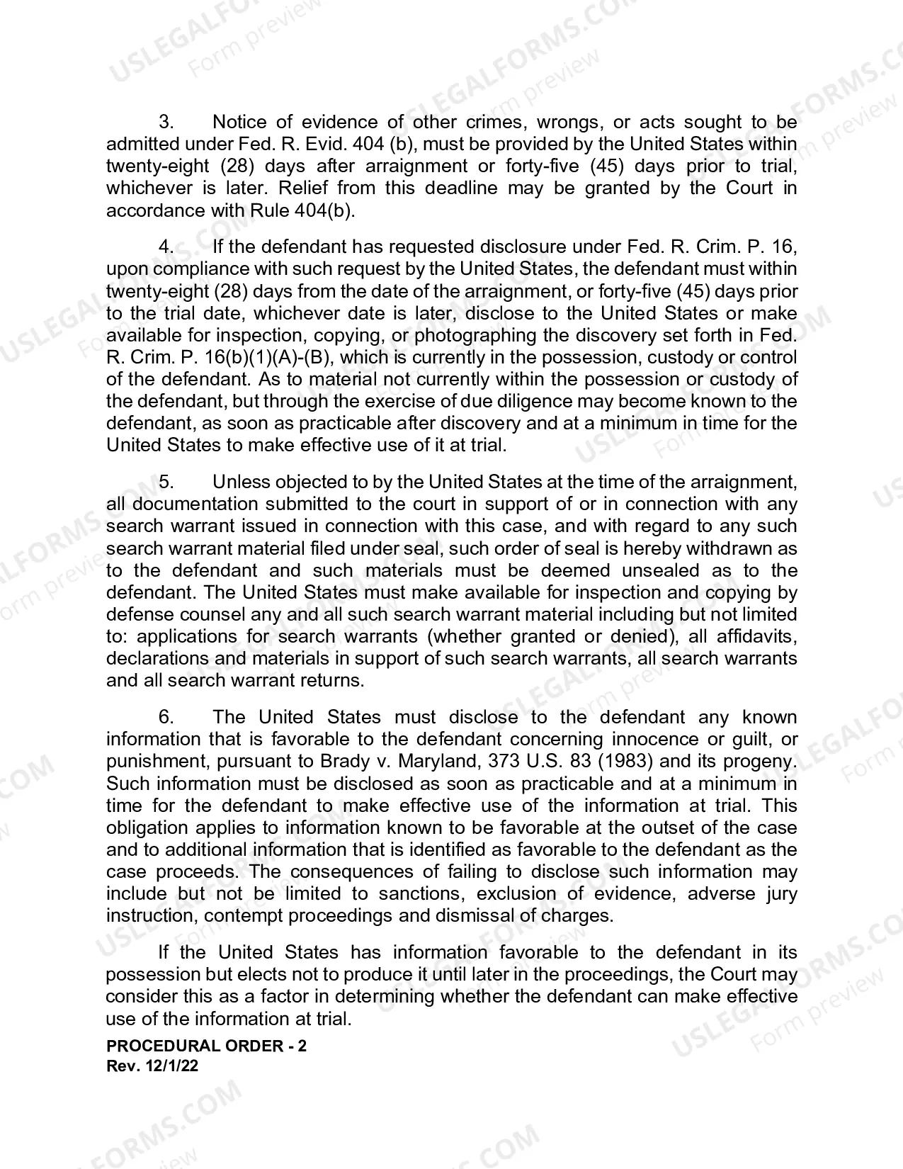Preview Criminal Procedural Order