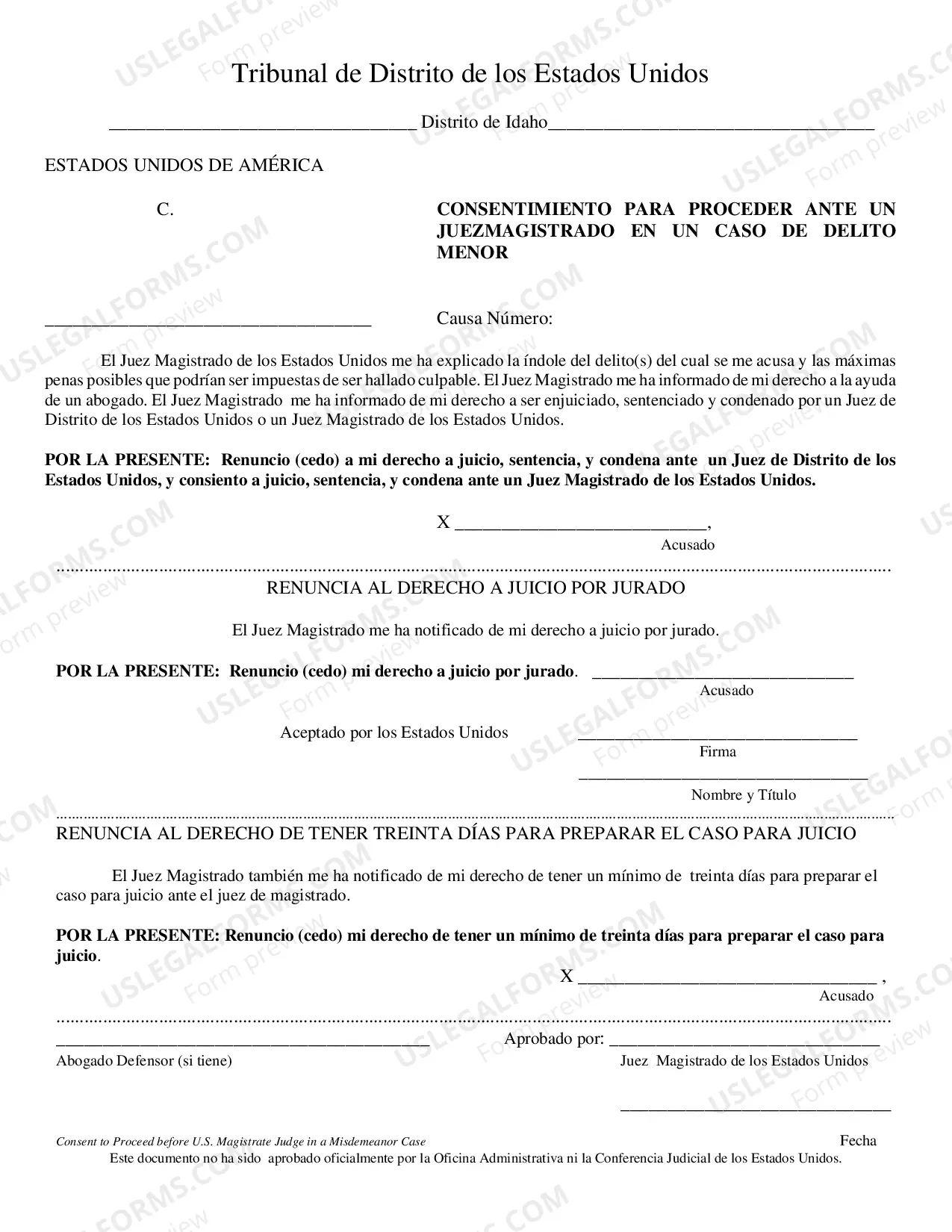 Preview Consent to Proceed Before Magistrate Judge Misd