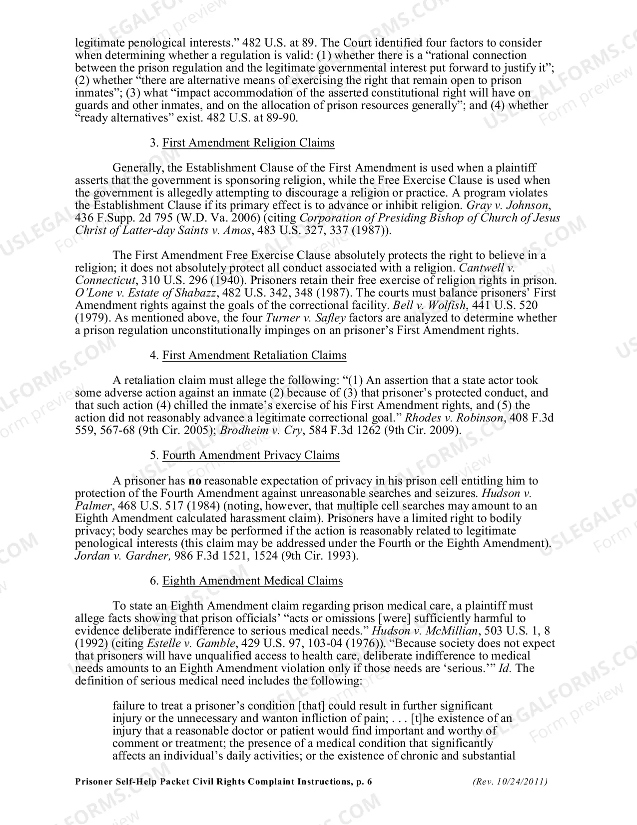 Preview Civil Rights Complaint Instructions