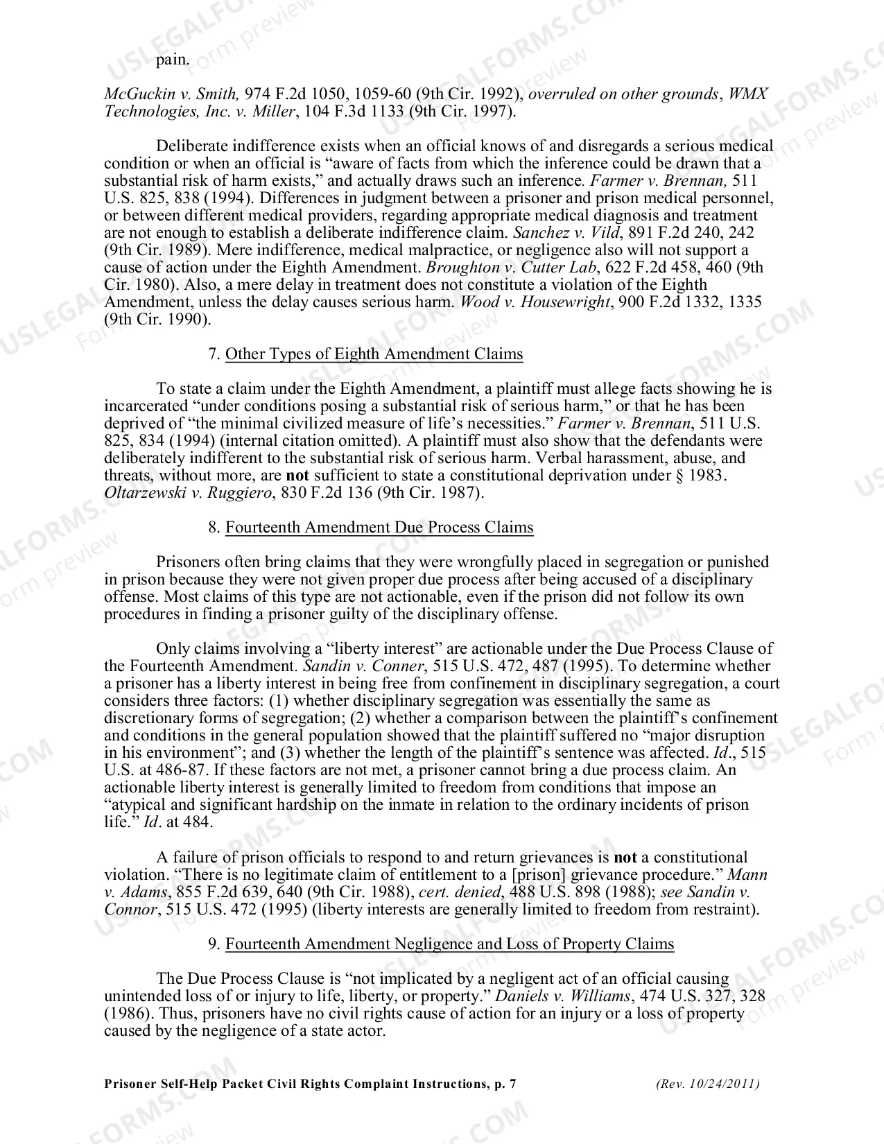 Preview Civil Rights Complaint Instructions