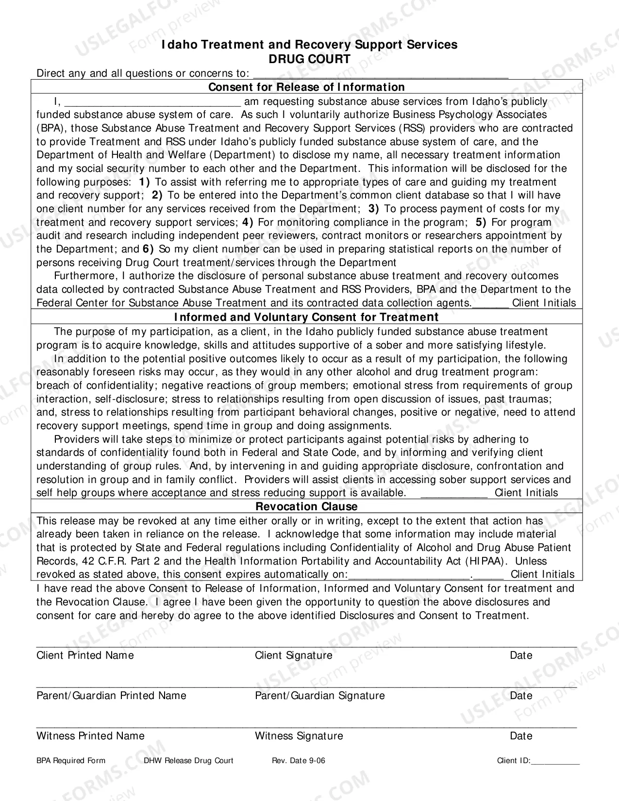 Preview Application for Mental Health Court