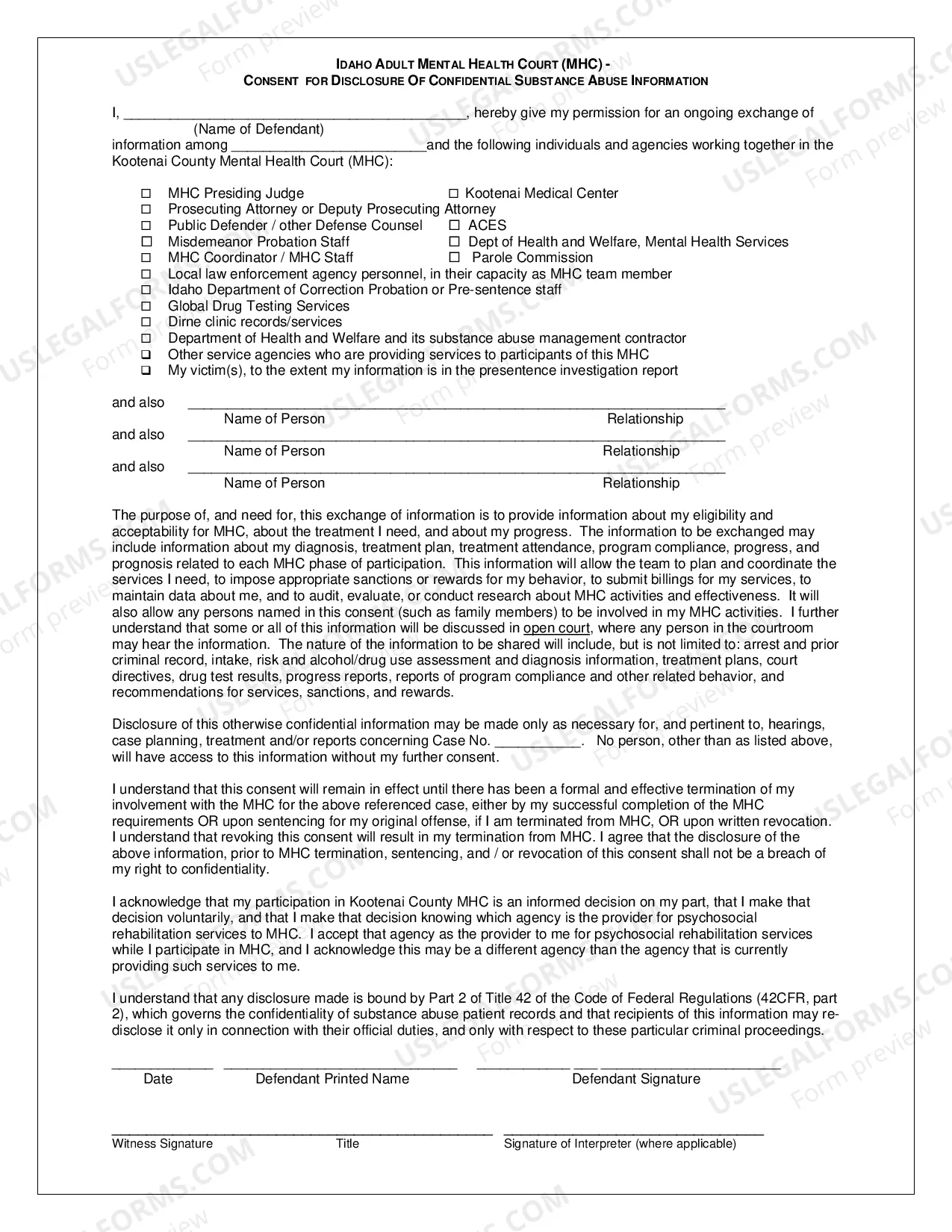 Preview Application for Mental Health Court