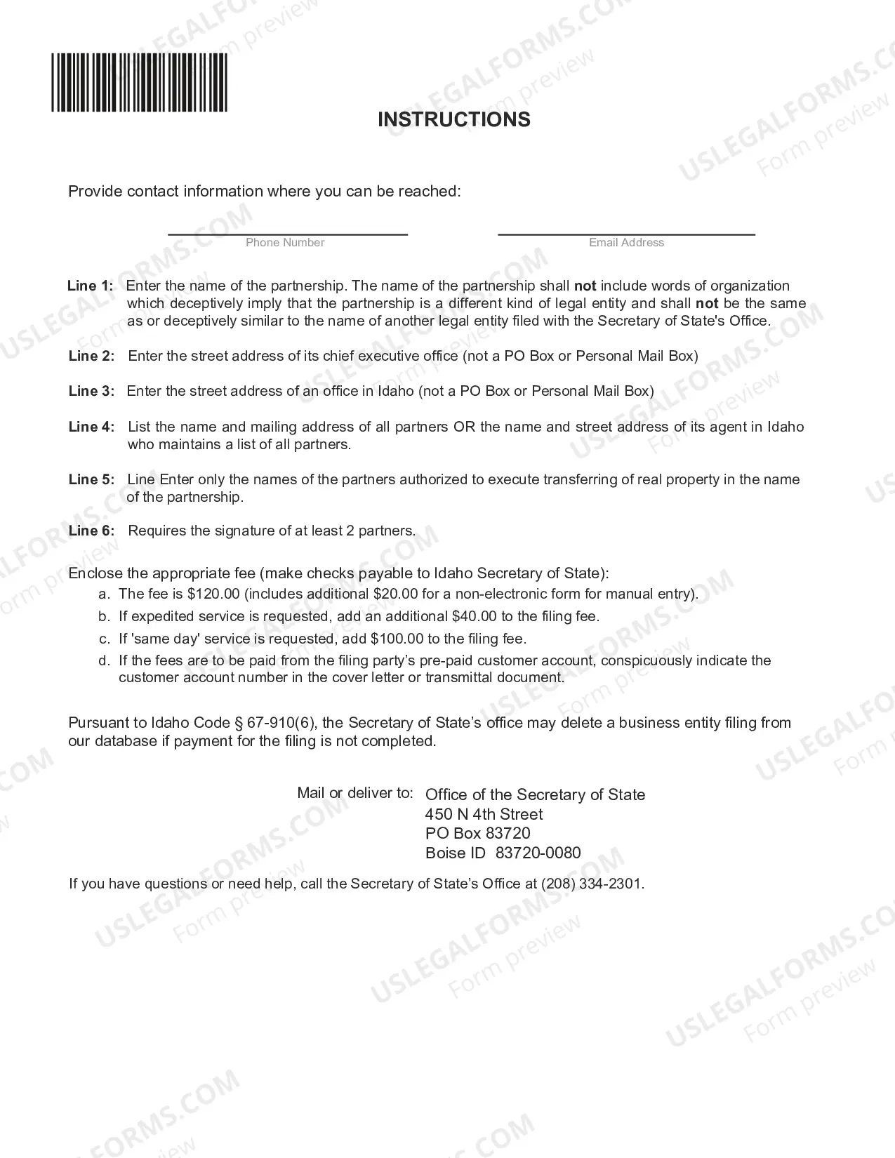 Preview Statement of Partnership Authority