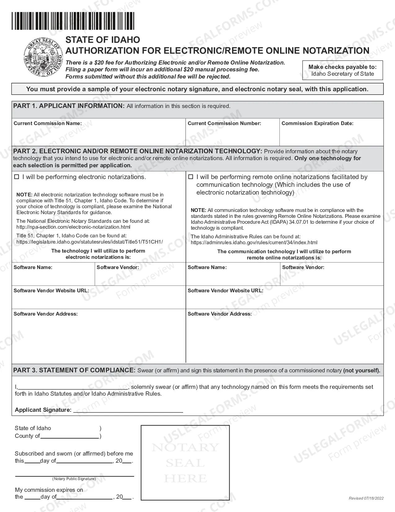 Preview Electronic Notary Authorization - Become authorized as an electronic notary