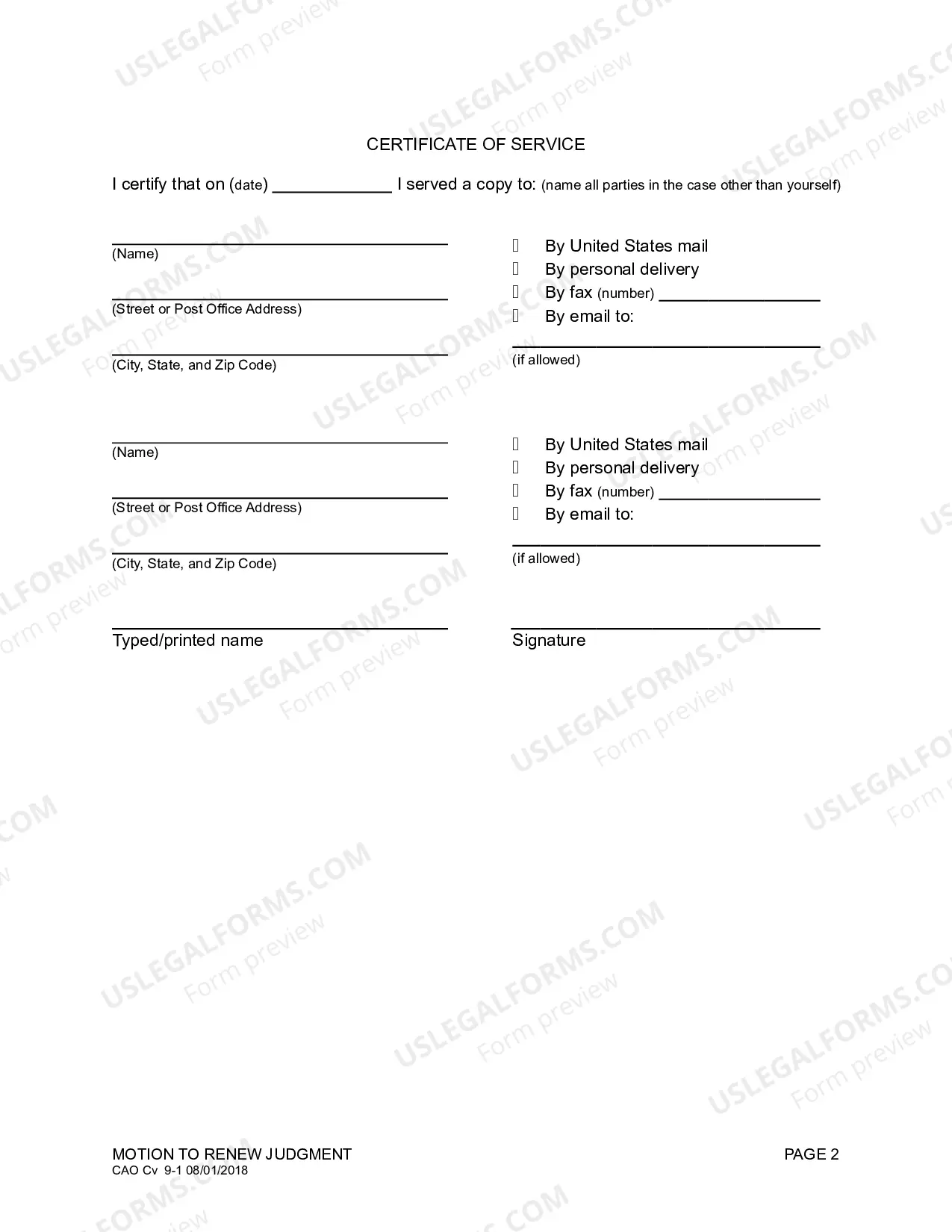 Preview Motion to Renew Judgment