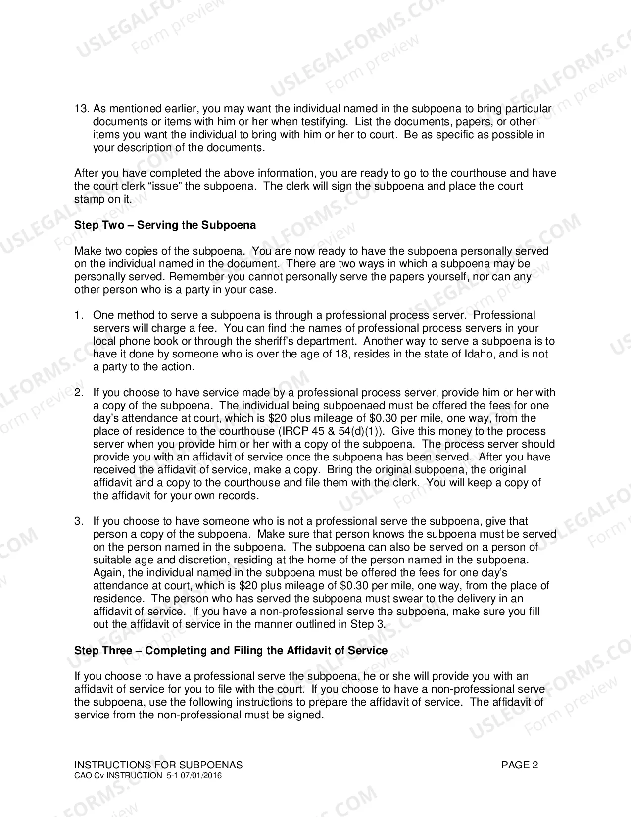 Preview Subpoena