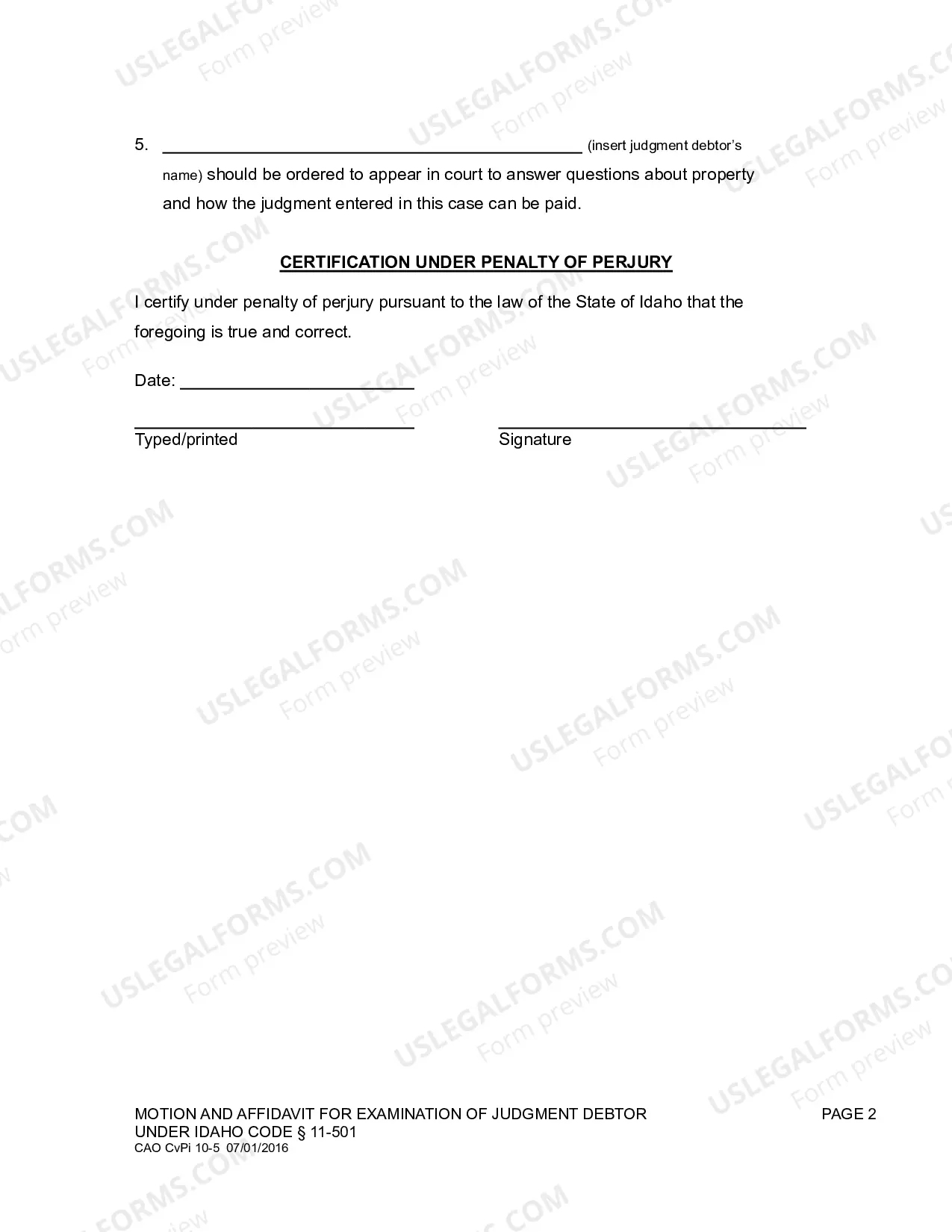 Preview Motion and Affidavit for Ex