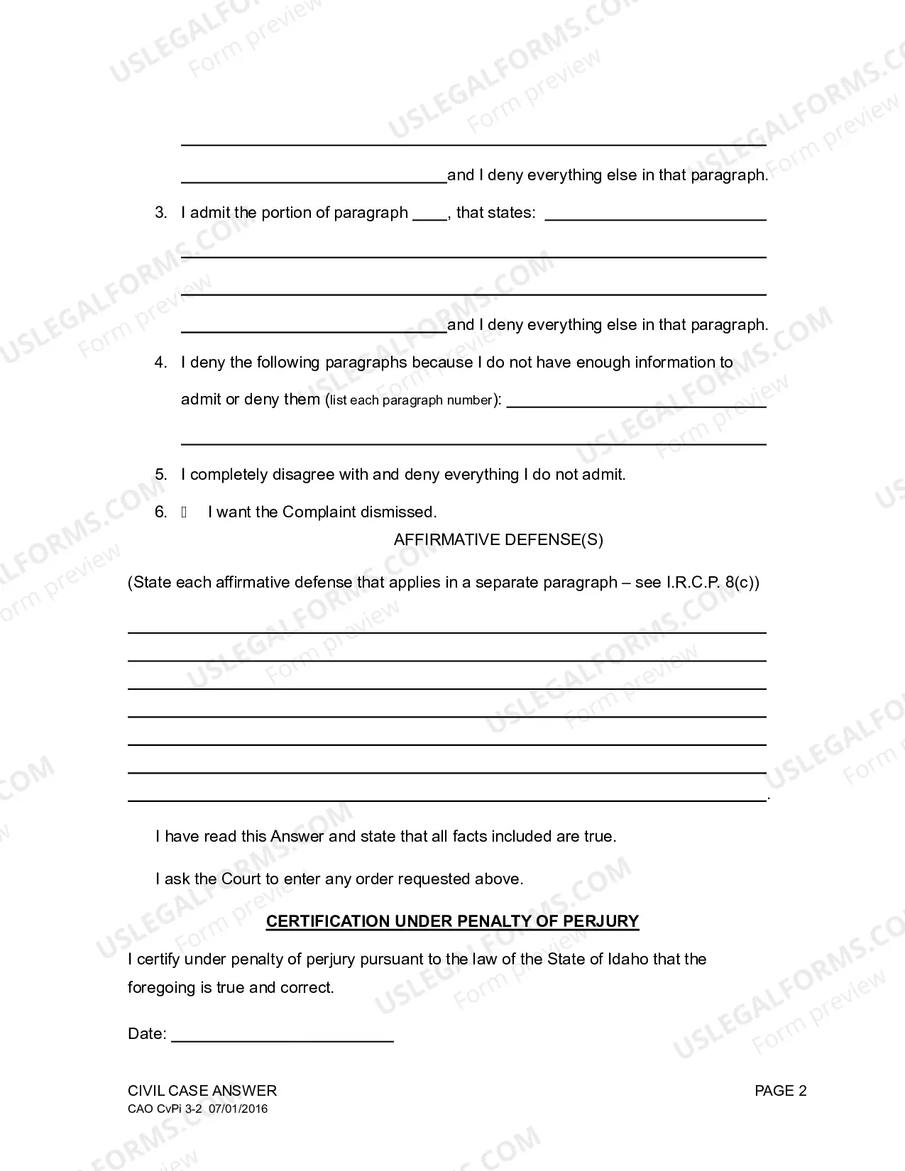 Preview Civil Case Answer