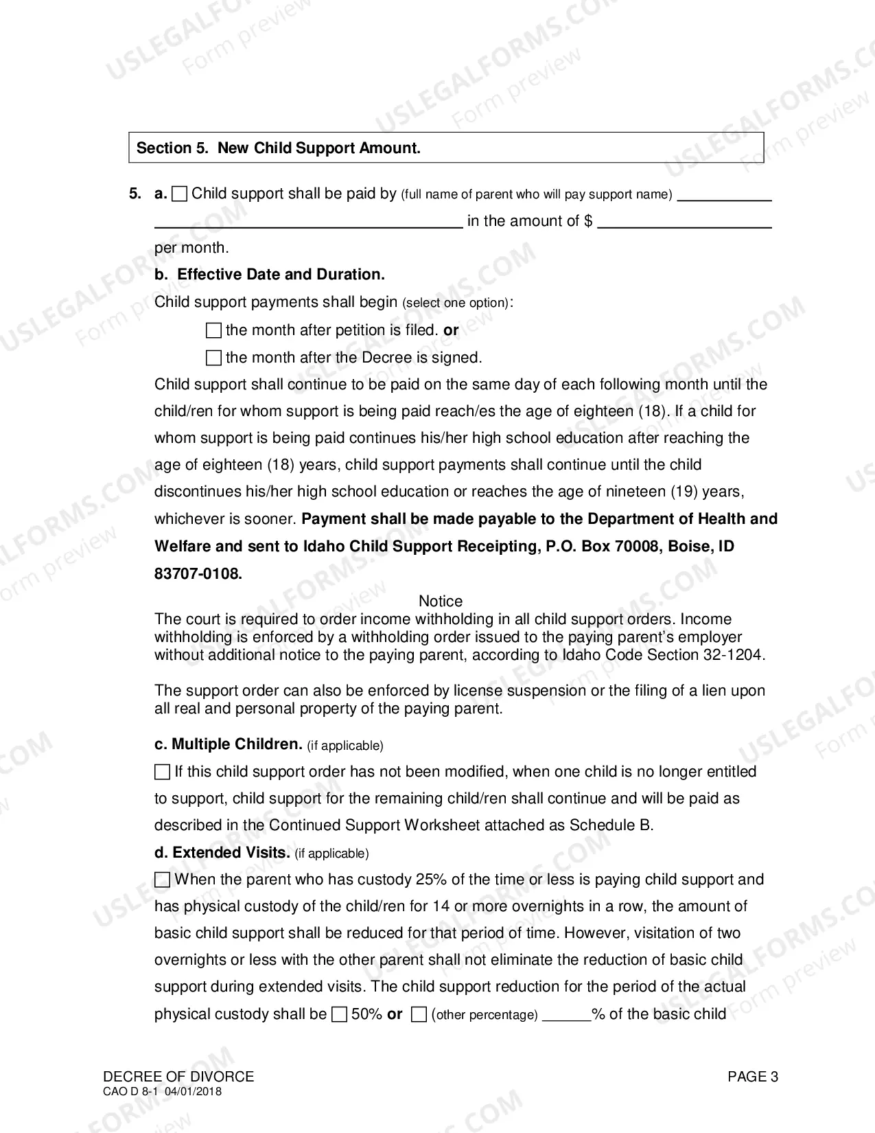 Preview Decree of Divorce (With Children)