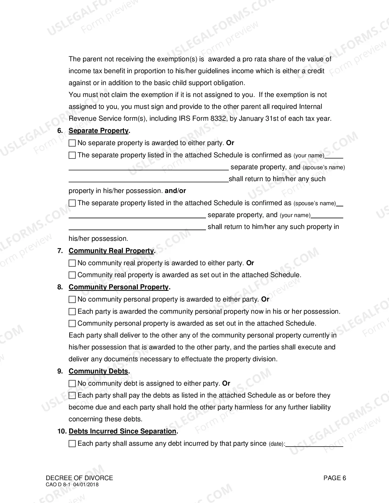 Preview Decree of Divorce (With Children)