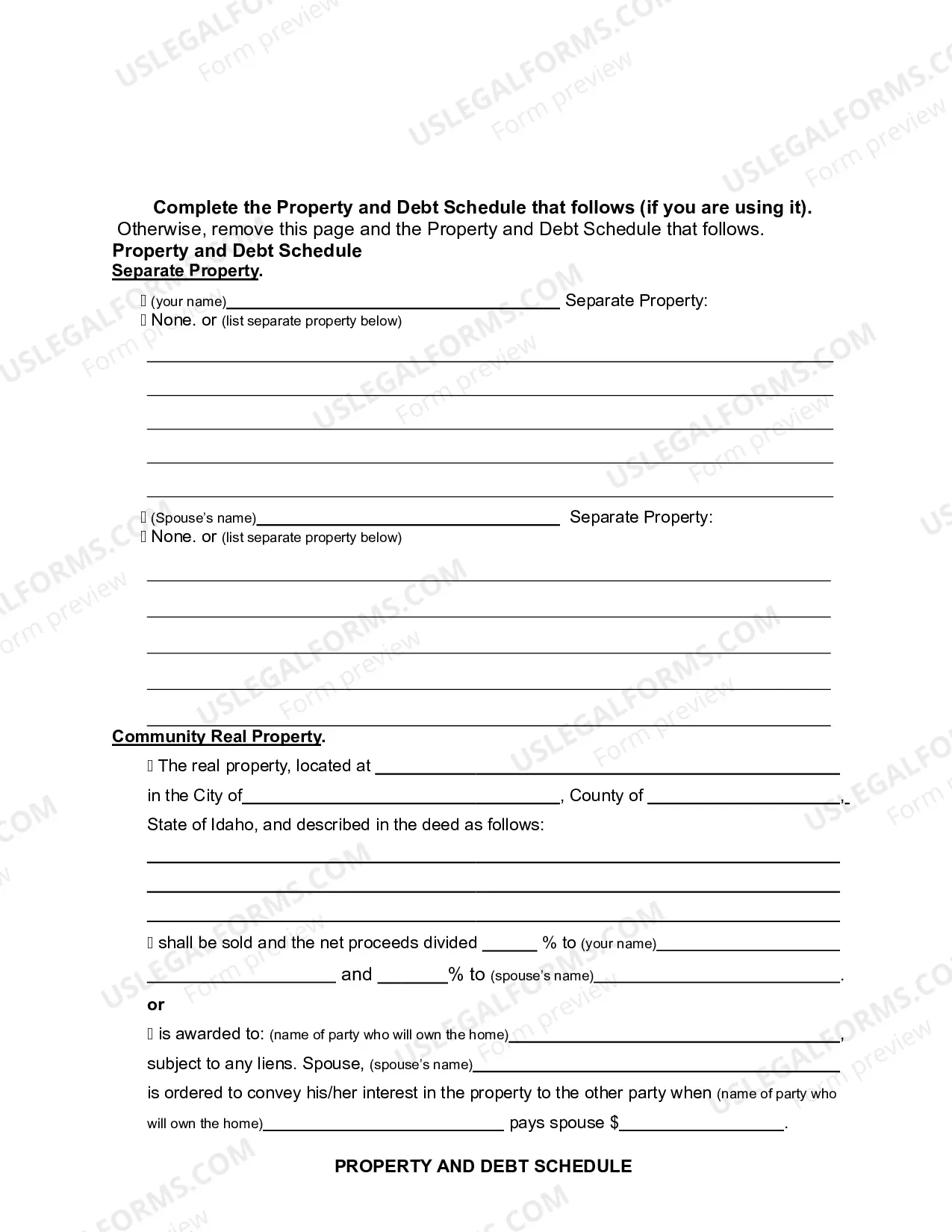 Preview Completing Decree of Divorce (No Children)