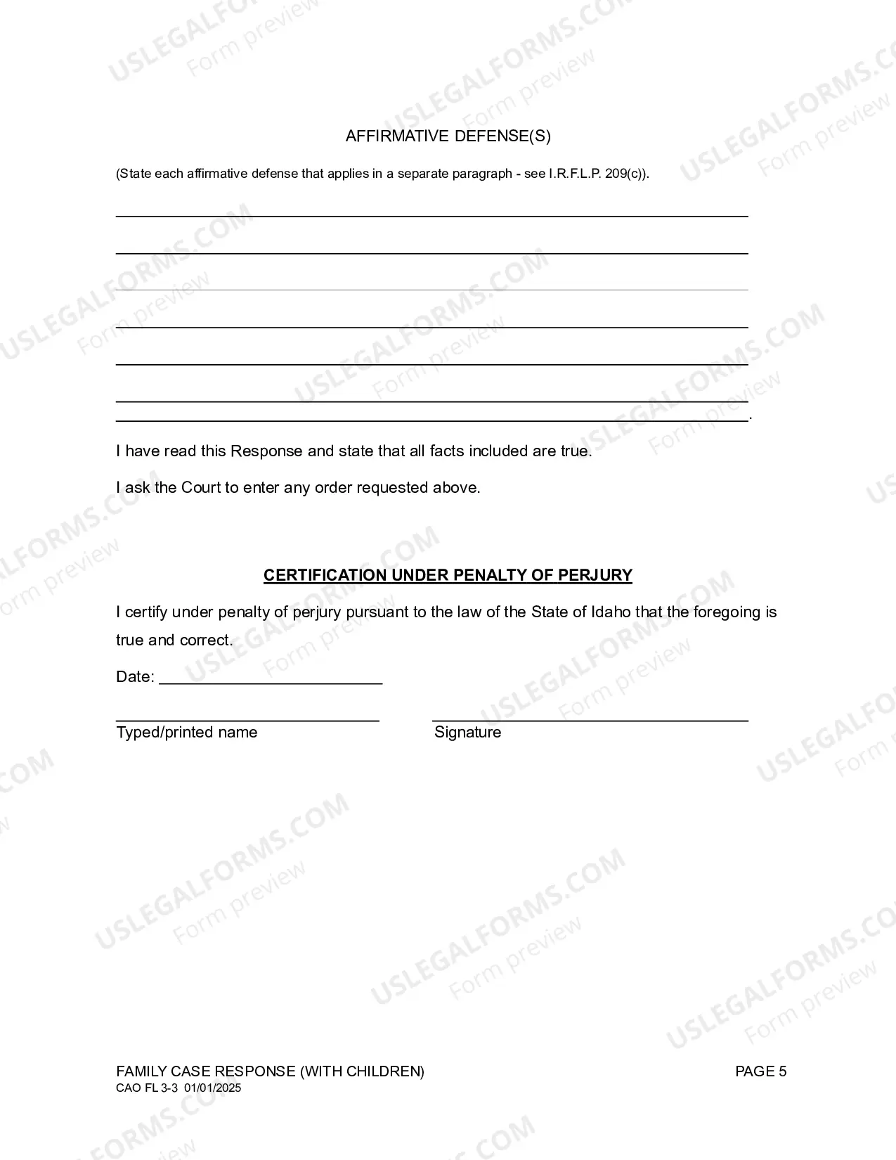 Preview Family Case Answer (With Children)
