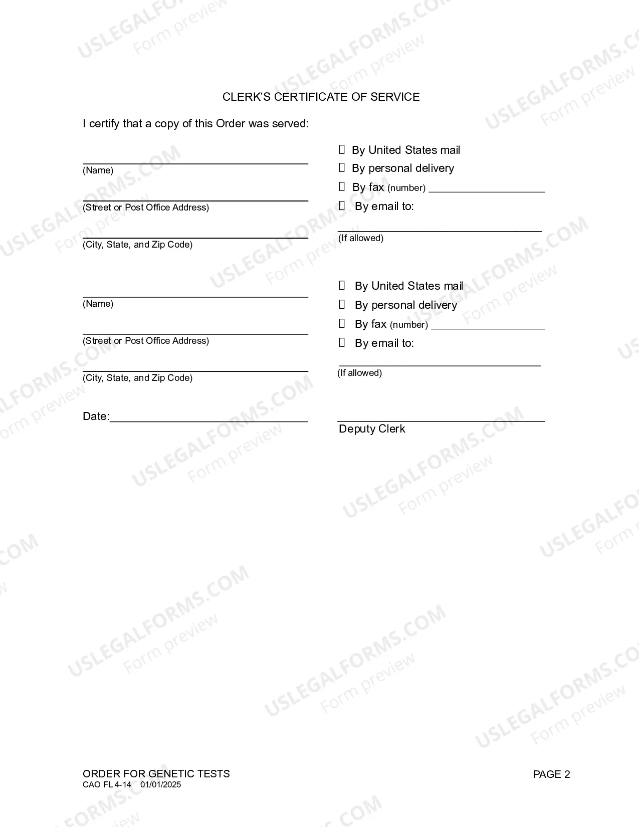 Preview Order for Genetic Tests