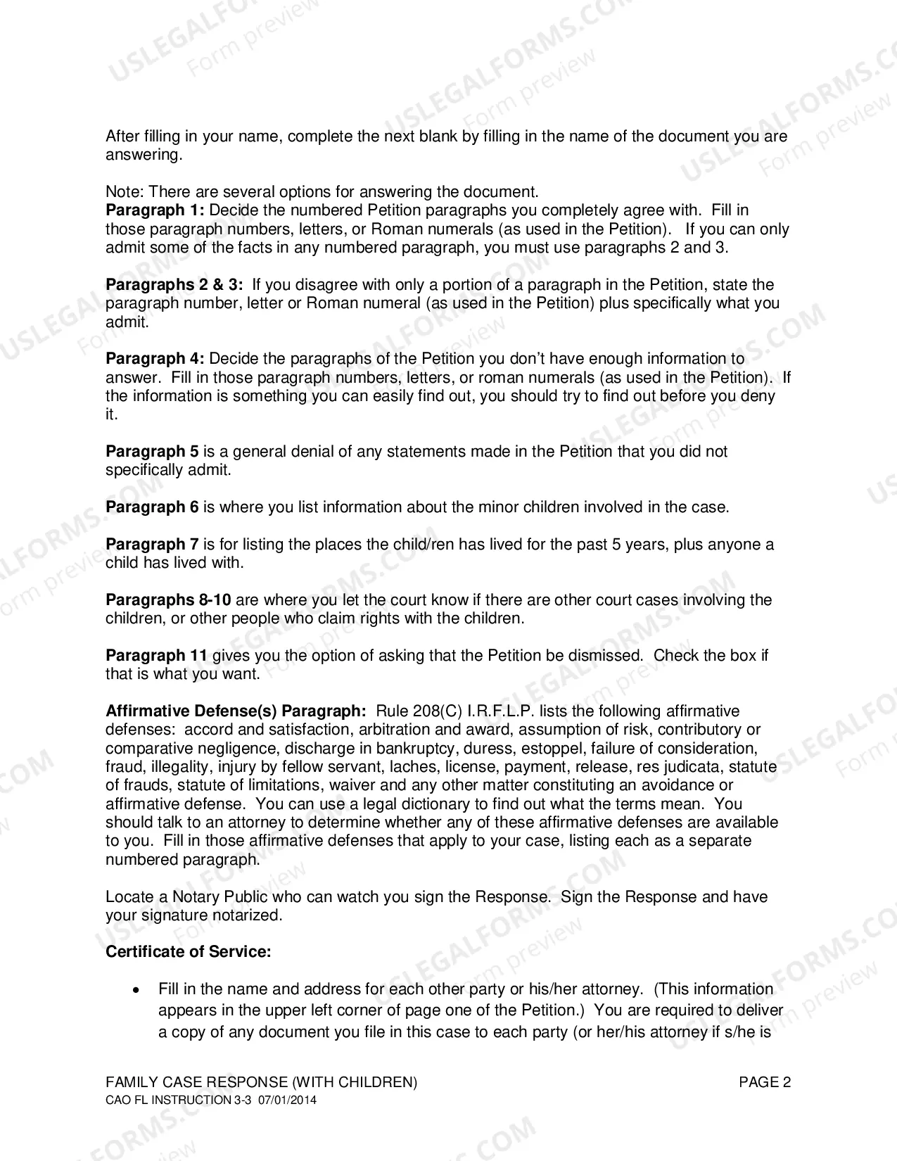 Preview Completing Family Case Answer (With Children)