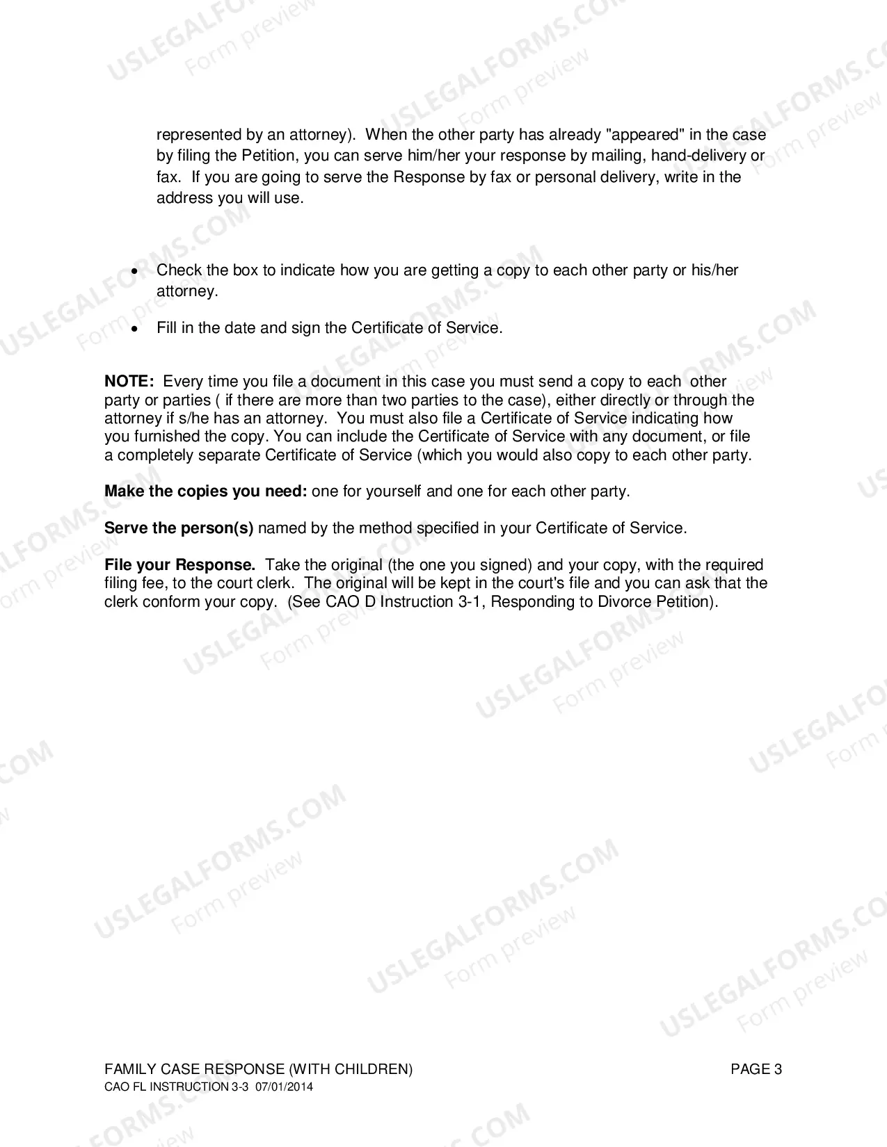 Preview Completing Family Case Answer (With Children)