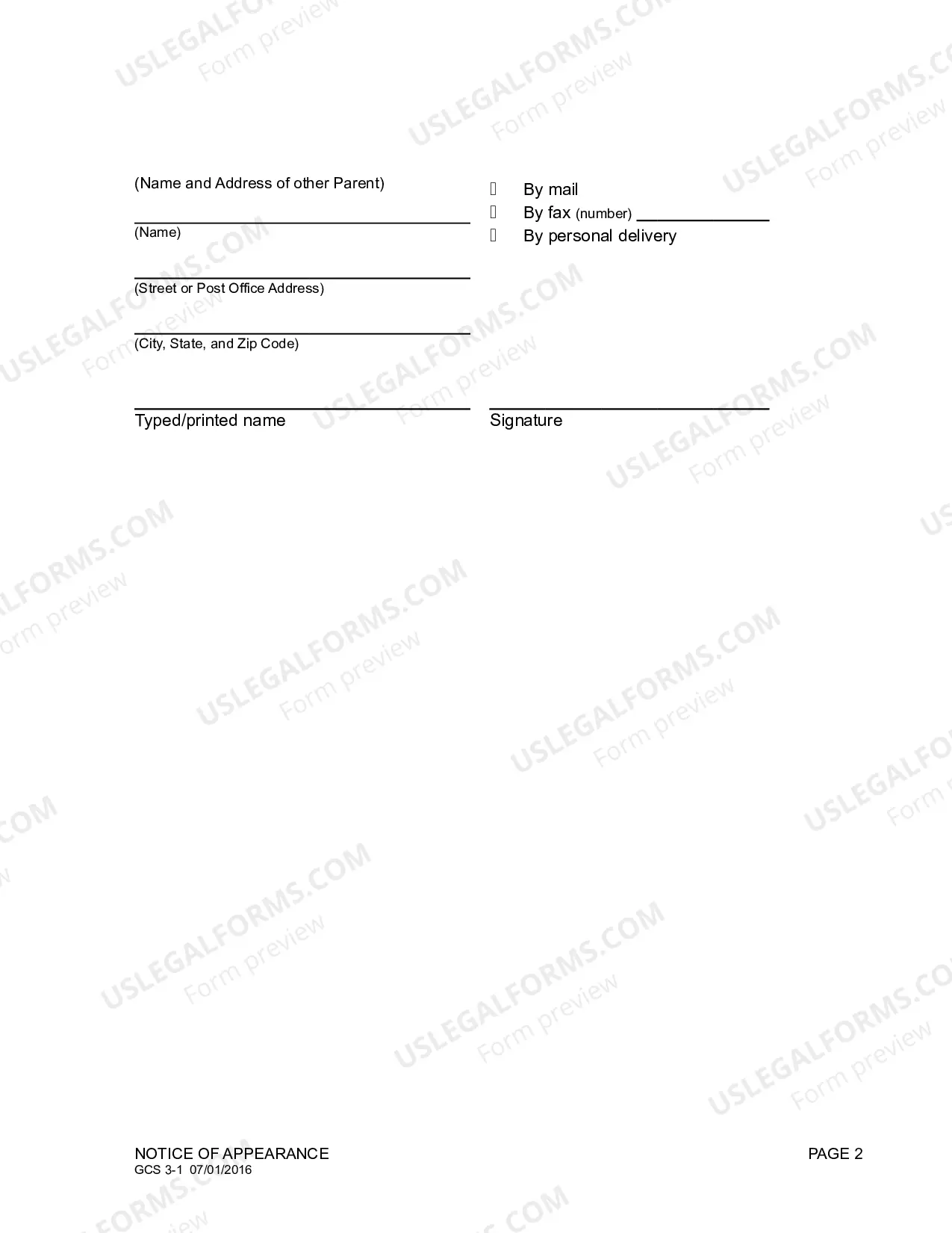 Preview Notice of Appearance (HW)