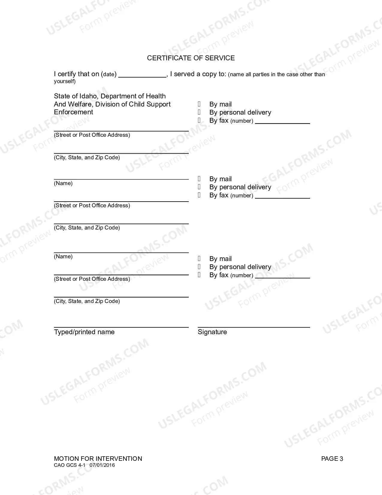 Preview Motion for Intervention (H&W)