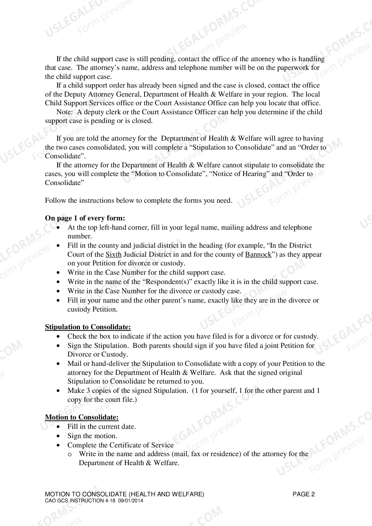 Preview Filing a Motion to Consolidate (H&W)