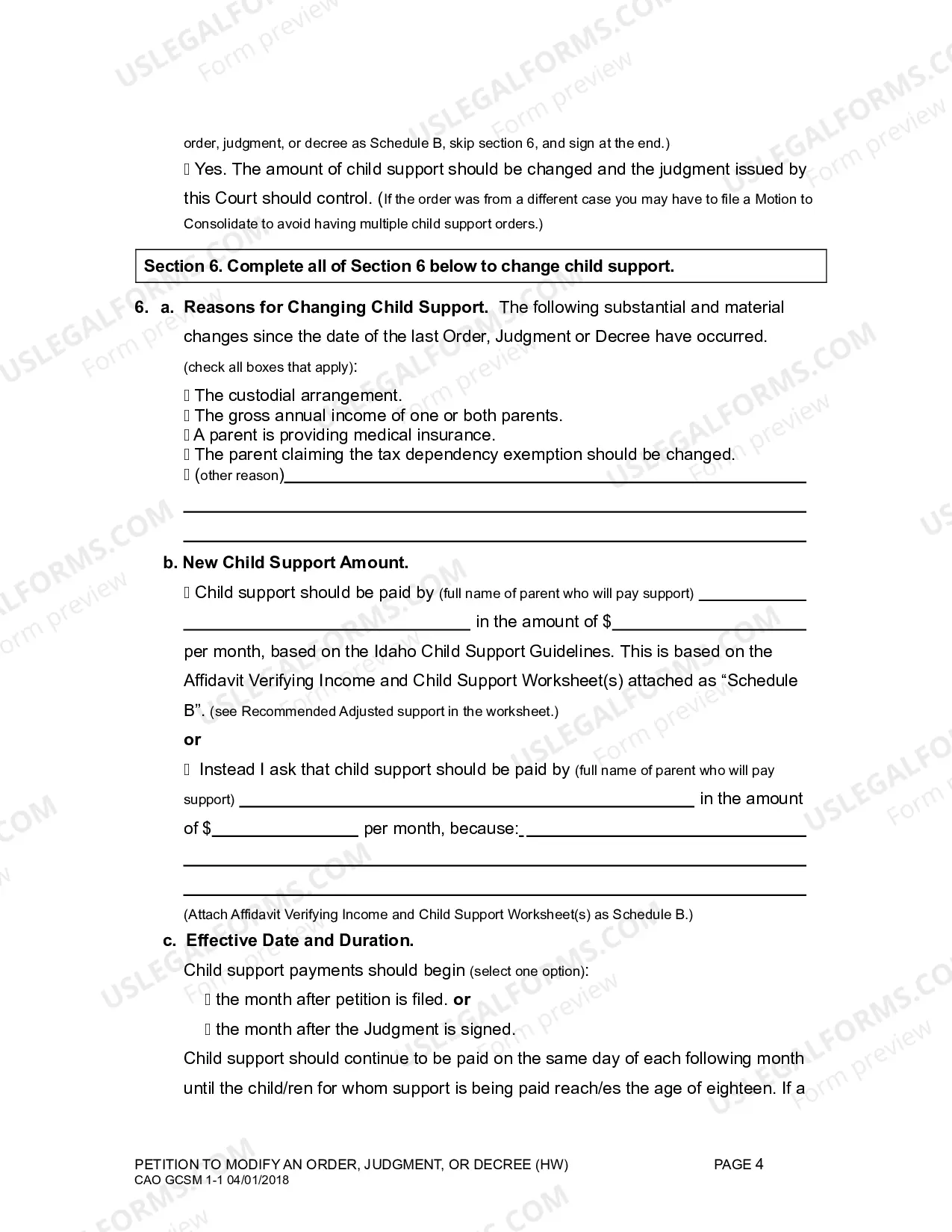 Preview Motion for Modification (H&W)