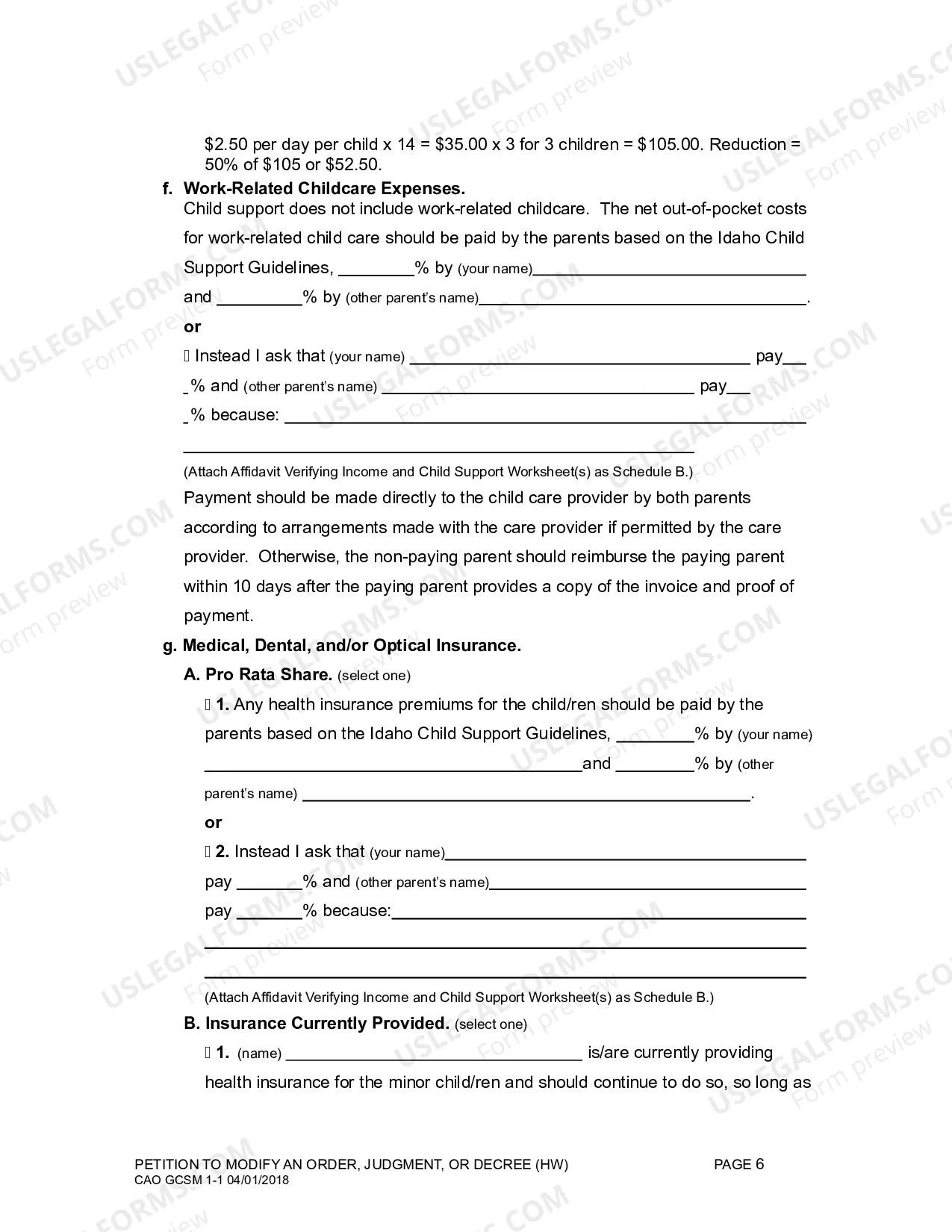 Preview Motion for Modification (H&W)