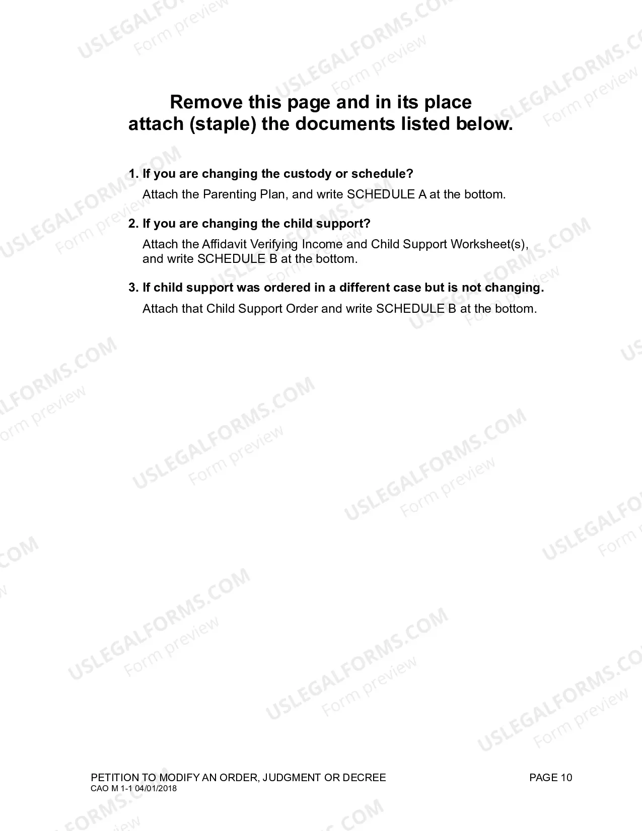 Preview Motion to Modify an Order or Decree