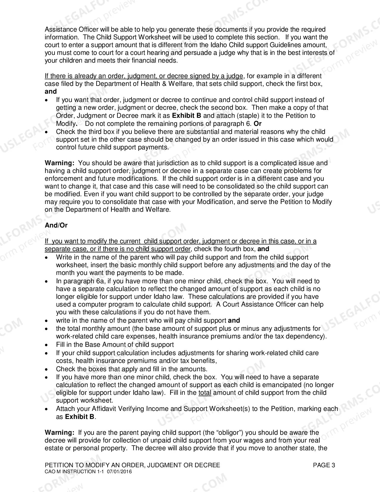 Preview Completing a Motion to Modify an Order or Decree